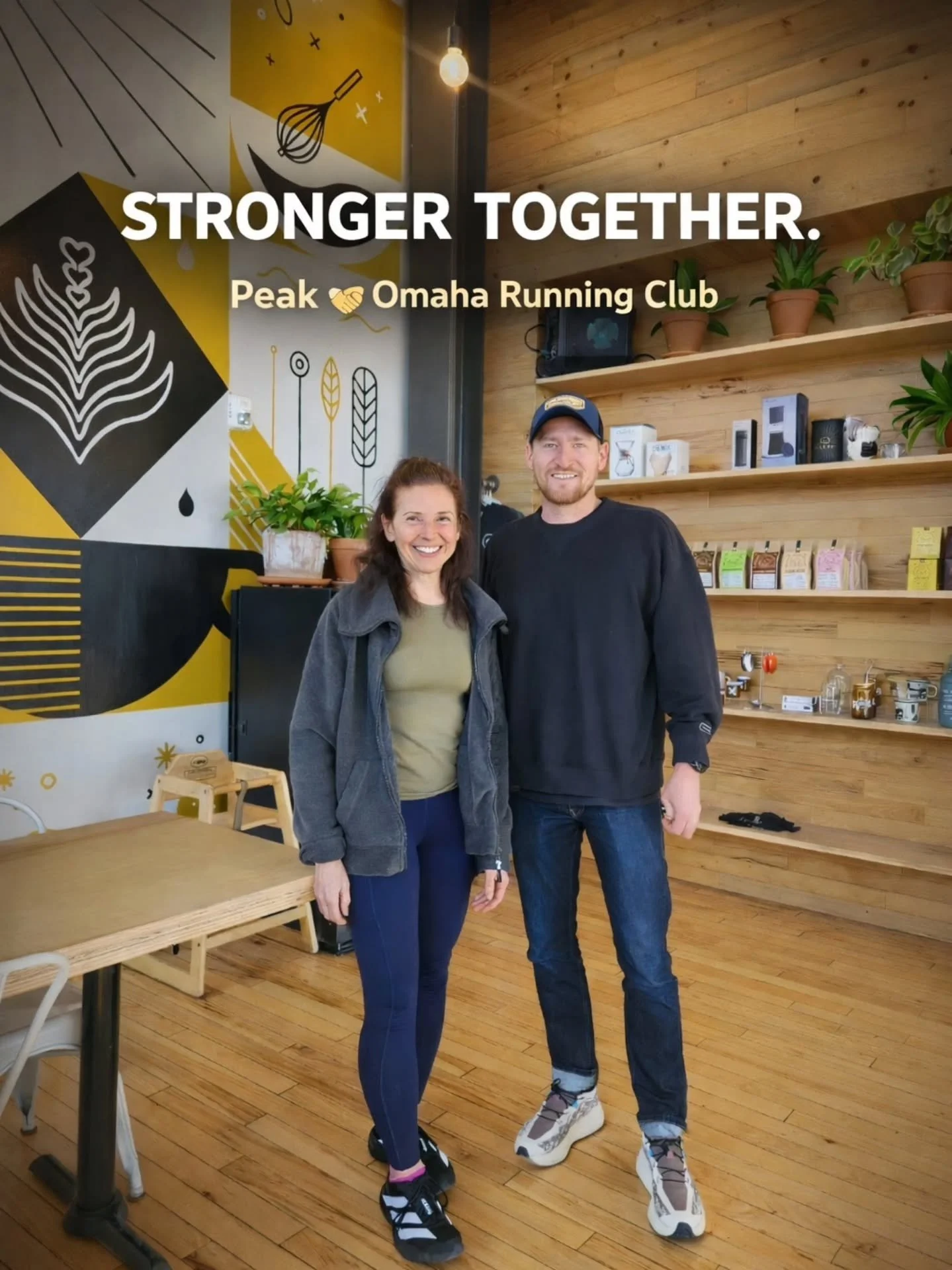 This morning, Tim met with Connie from the Omaha Running Club over coffee to talk about one thing:

How do we continue building a stronger running community in Omaha?

Group runs. Races. Support. Alignment. Shared ideas.

We&rsquo;re grateful for par
