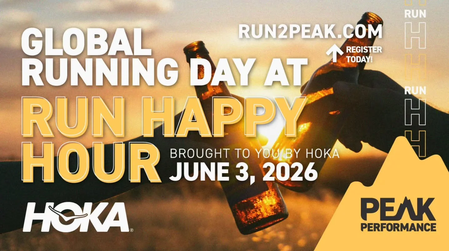 🥶 It feels like 10&deg; out there today&hellip;
But at Peak, we&rsquo;re already thinking about summer evenings, warm miles, and Run Happy Hour.

Save the dates 👇
🌎 June 3 &ndash; Global Running Day
Run Happy Hour Kickoff with HOKA

🍻 Run Happy H