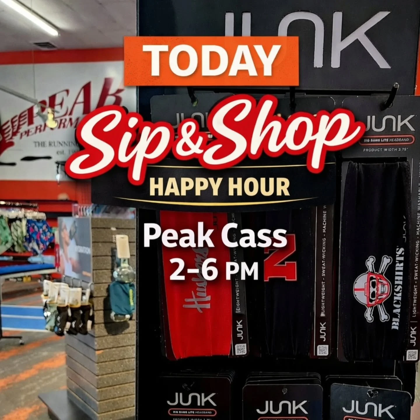 🏀 Game day in Nebraska.

Stop by Peak Cass today from 2&ndash;6 PM for our Sip &amp; Shop Happy Hour before tip-off.

Grab a drink from the Run Happy Hour fridge
Try on new spring shoes
Talk races + training with the Peak crew

🎟️ Wear Husker gear 