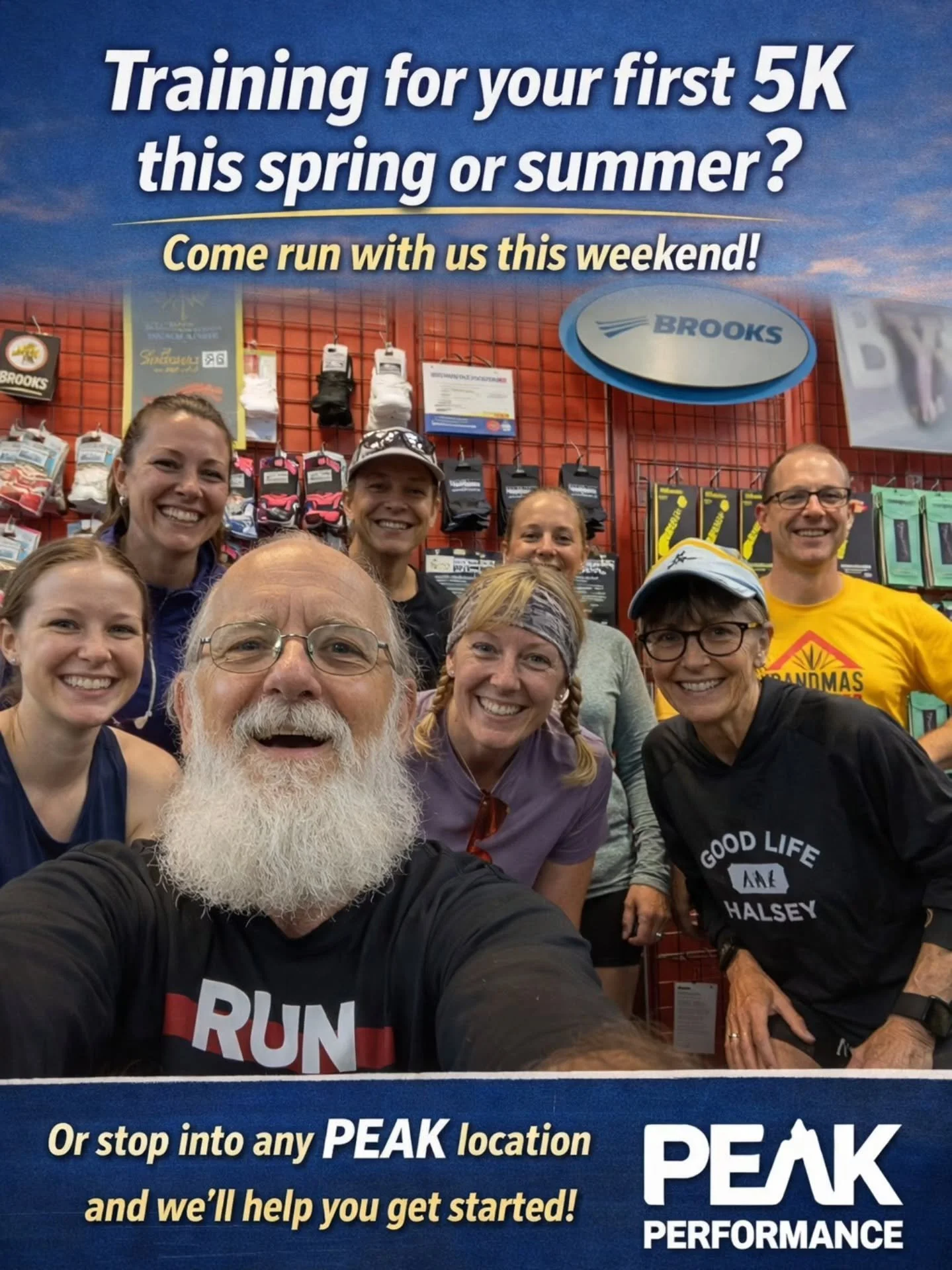 Come run with us this weekend. 🏃&zwj;♀️🏃&zwj;♂️

Whether you&rsquo;re just getting started, getting back into a routine, or training for your next race &mdash; there&rsquo;s a place for you at Peak.

Saturday &bull; Peak West Run Club
🕗 8 AM | 156
