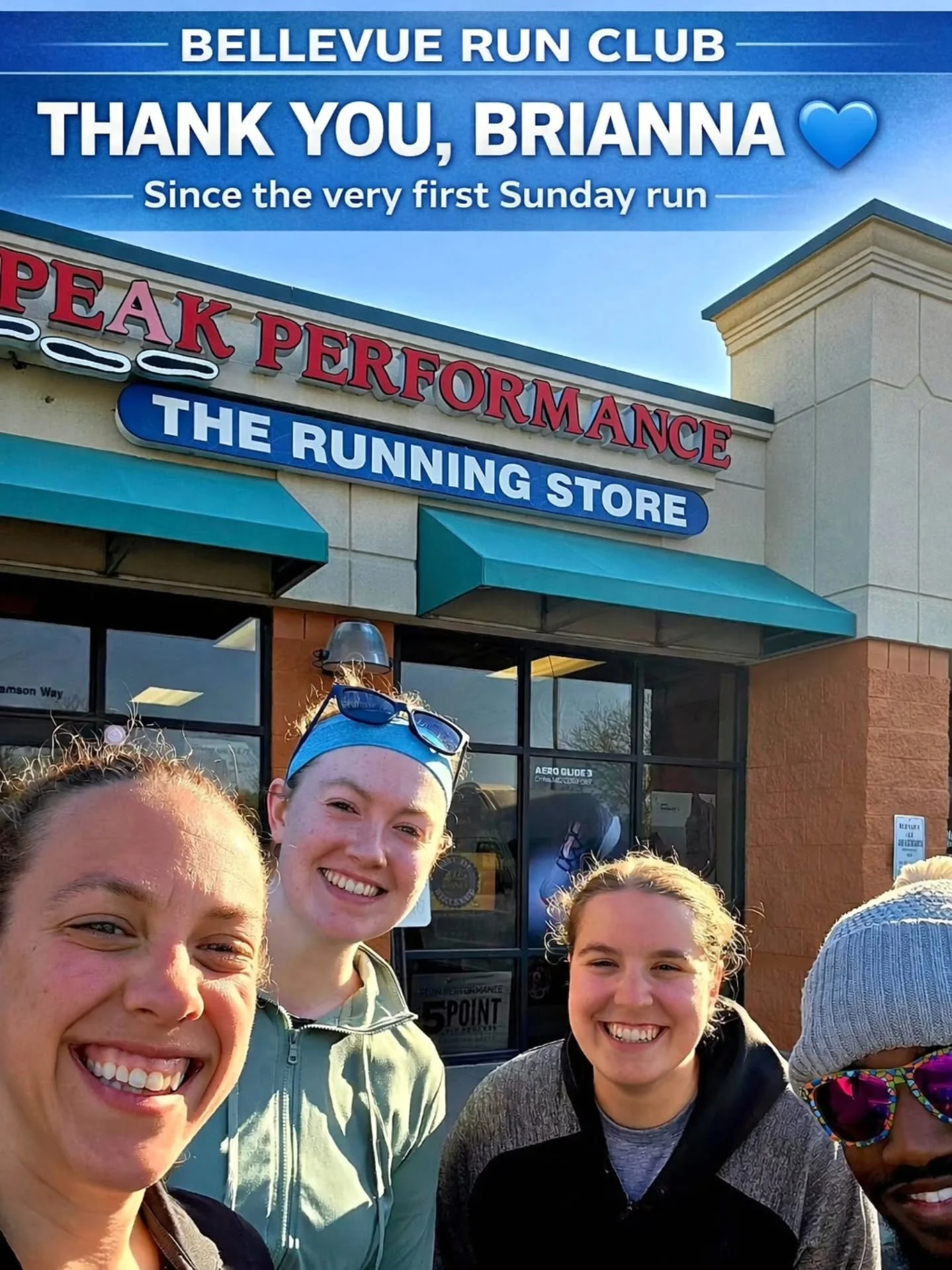 One last Bellevue Run Club with Brianna ❤️
Brianna has been with us since the very first Bellevue Sunday morning run last year &mdash; showing up week after week, putting in the miles, and helping make this group what it is today.

Run club isn&rsquo
