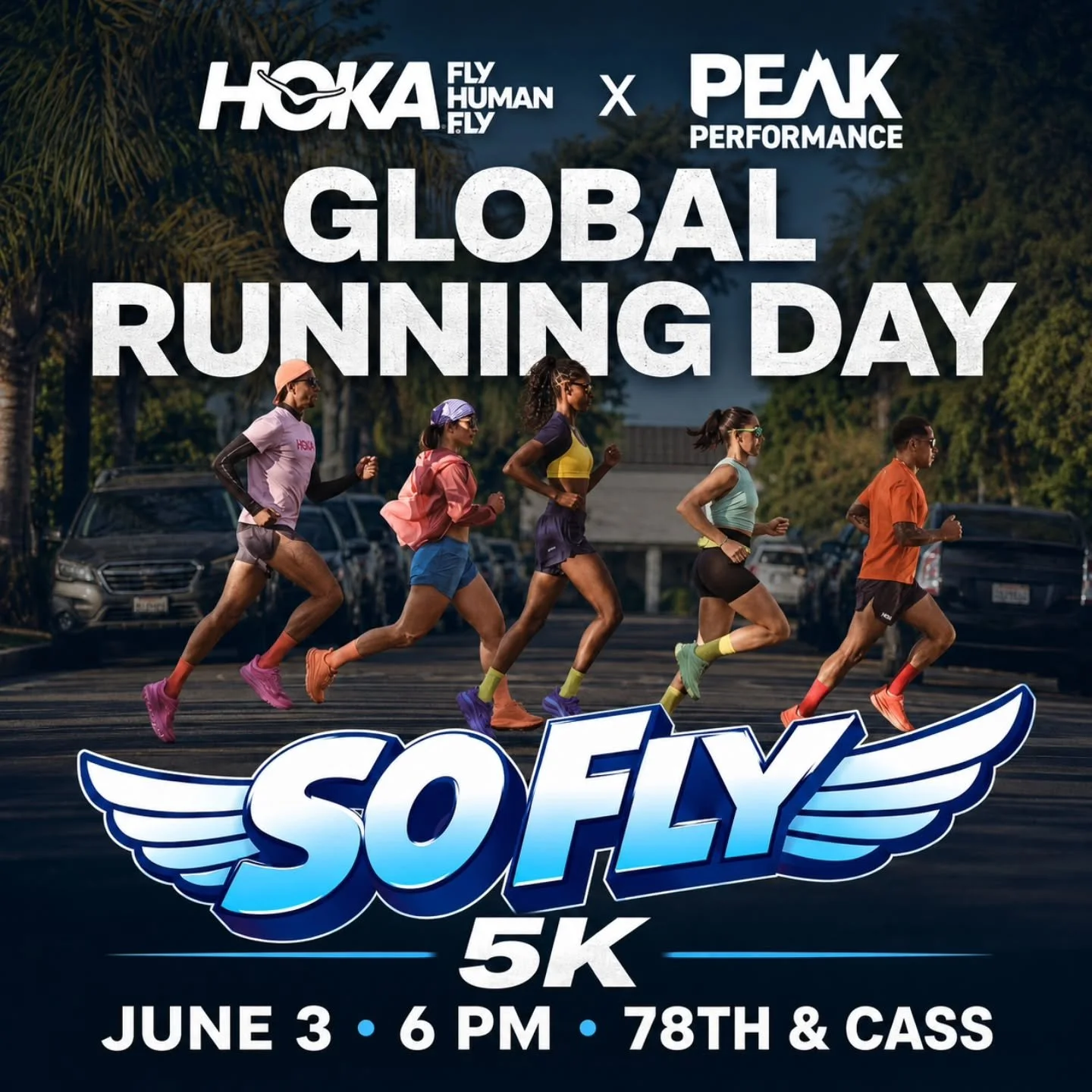 Celebrate Global Running Day with HOKA + Peak

Global Running Day is coming, and we&rsquo;re celebrating in true Peak Performance style.

Join us on Wednesday, June 3 for the HOKA x Peak Performance &ldquo;So Fly&rdquo; 5K &mdash; a community run/wal