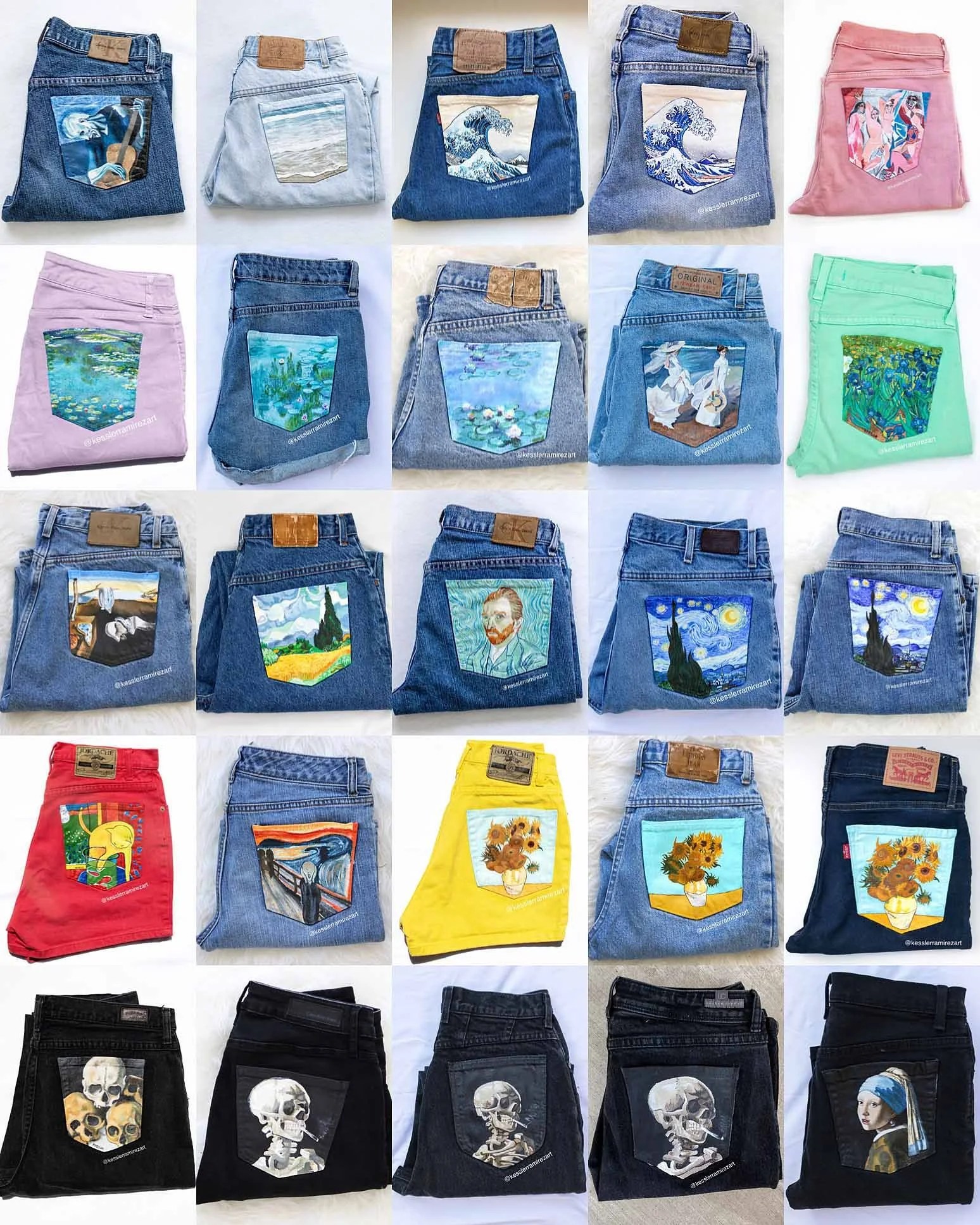 Jeans with art on them store