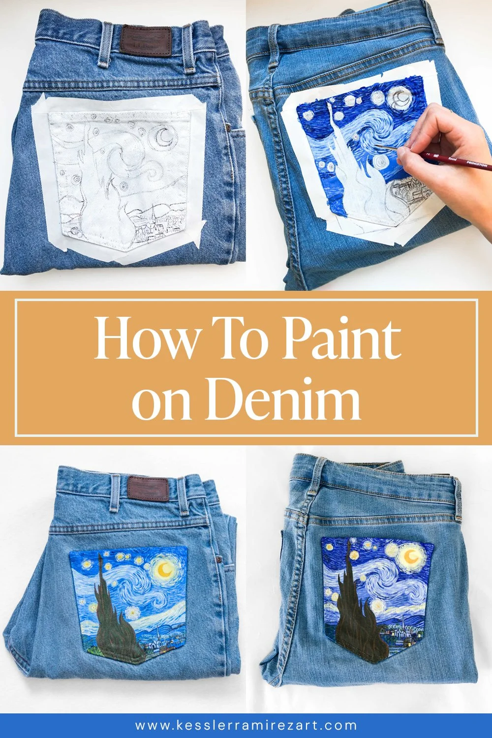 How to Paint Denim Jeans and Jackets: Step-by-Step Tutorial