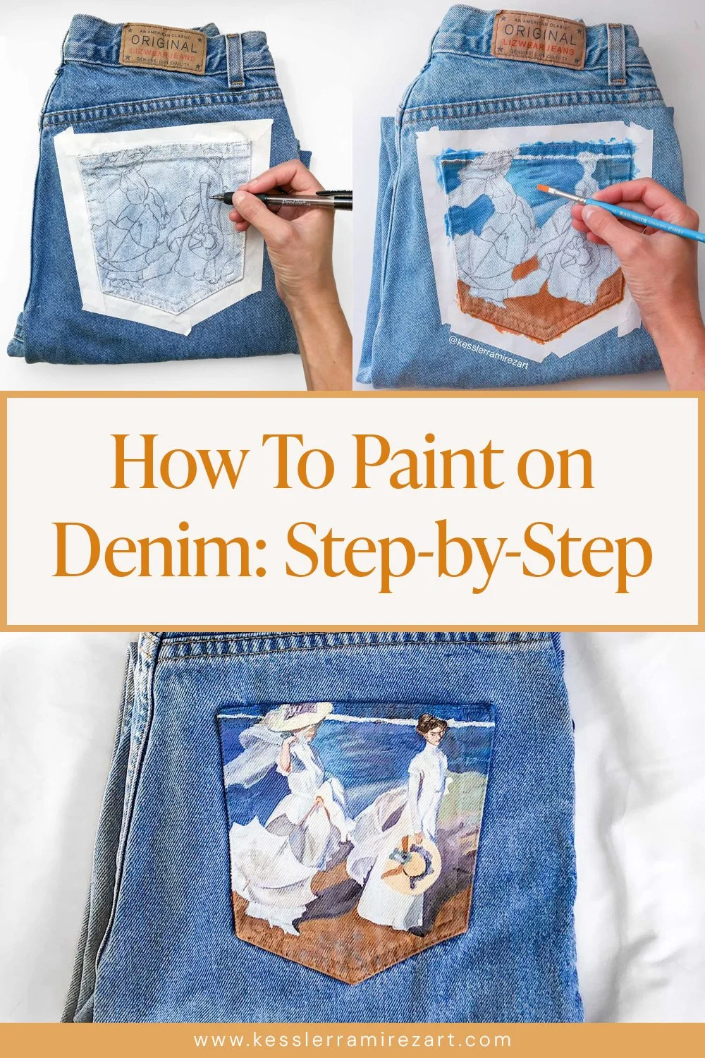 How to Paint Denim Jeans and Jackets: Step-by-Step Tutorial