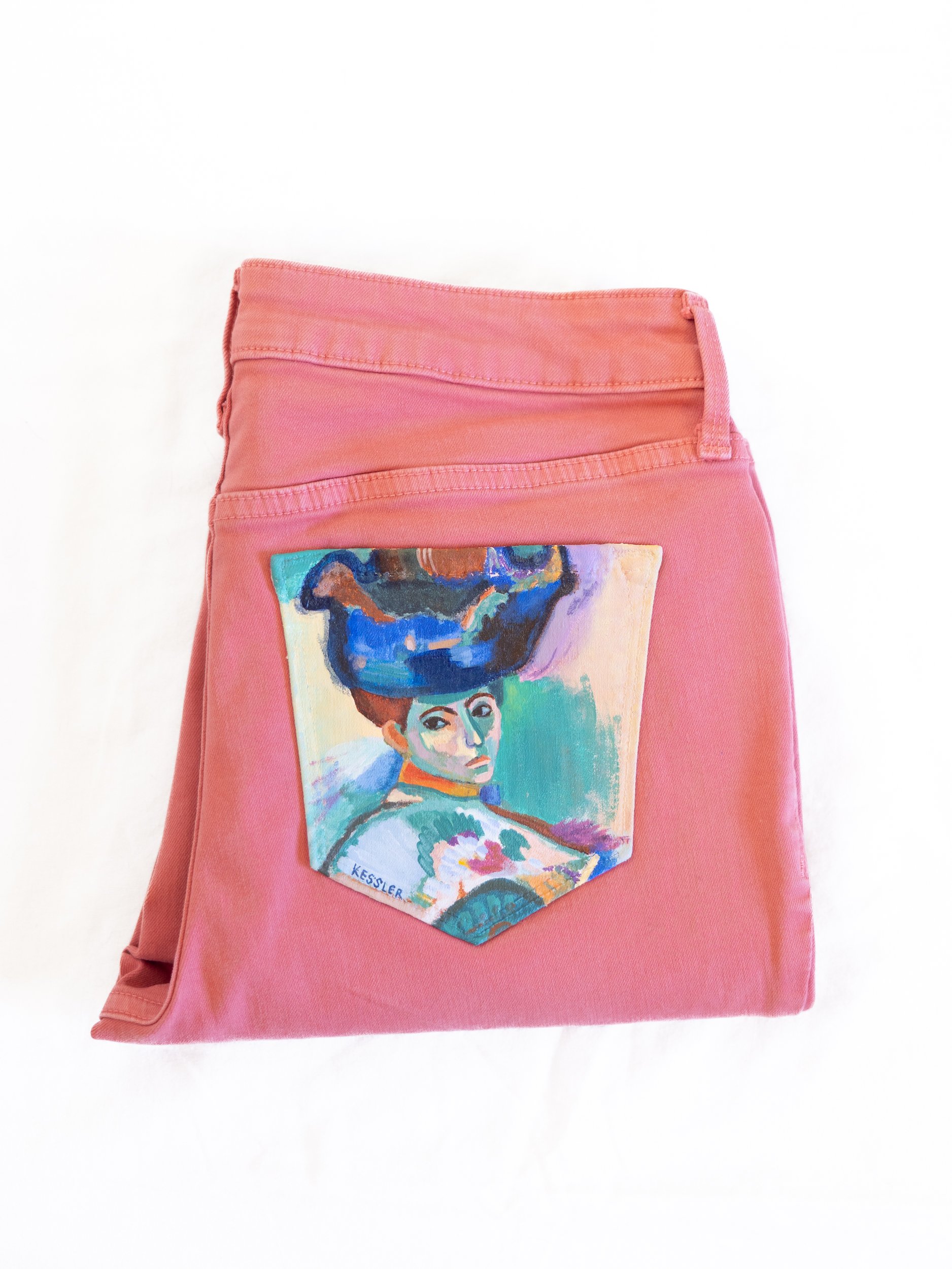 Woman in a Hat by Matisse Painted Jeans