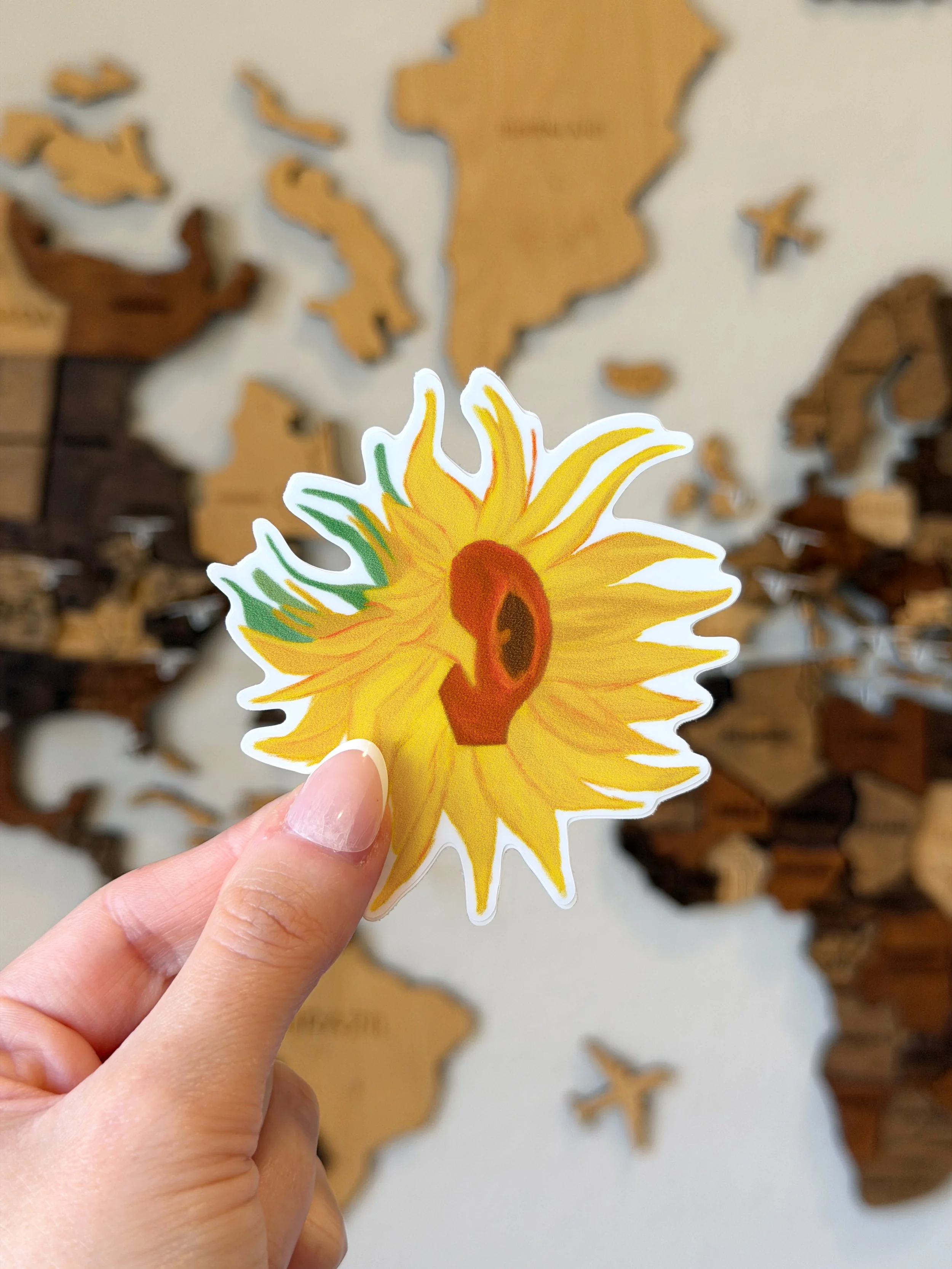 Van Gogh Sunflower Sticker