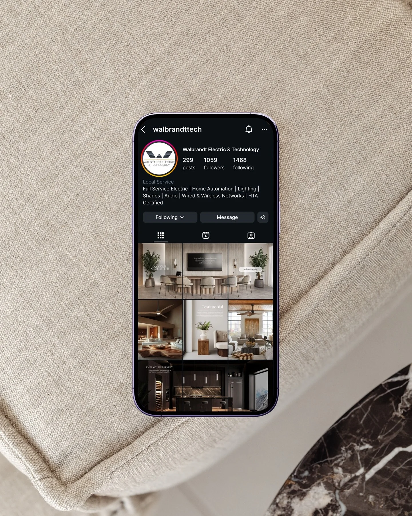 Social media management for @walbrandttech 

Featuring elegant and refined content that perfectly encapsulates St. Louis&rsquo; premier name in home automation and integrated technology. 

What a dream partnership this has been✨