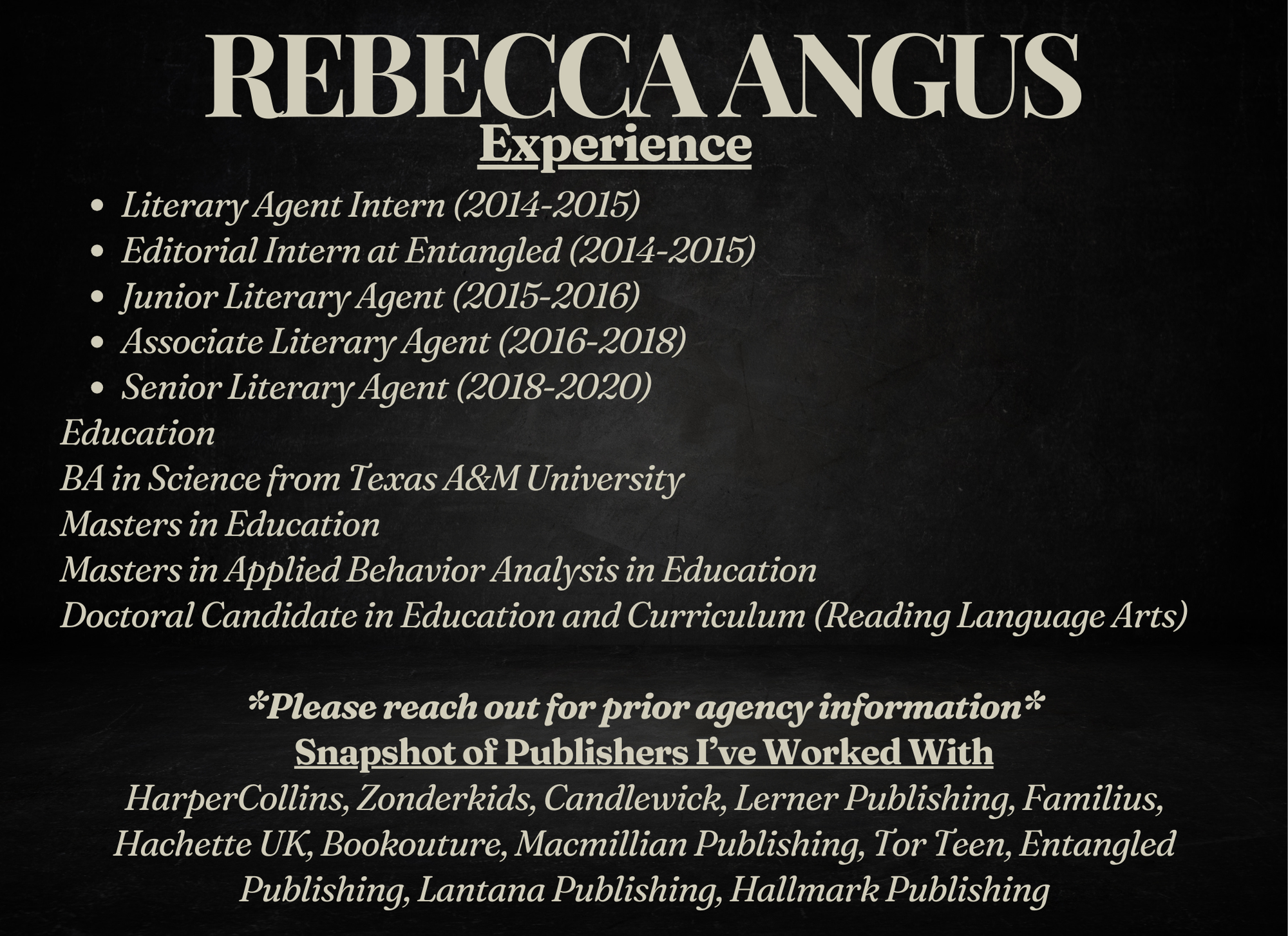 Agent Information