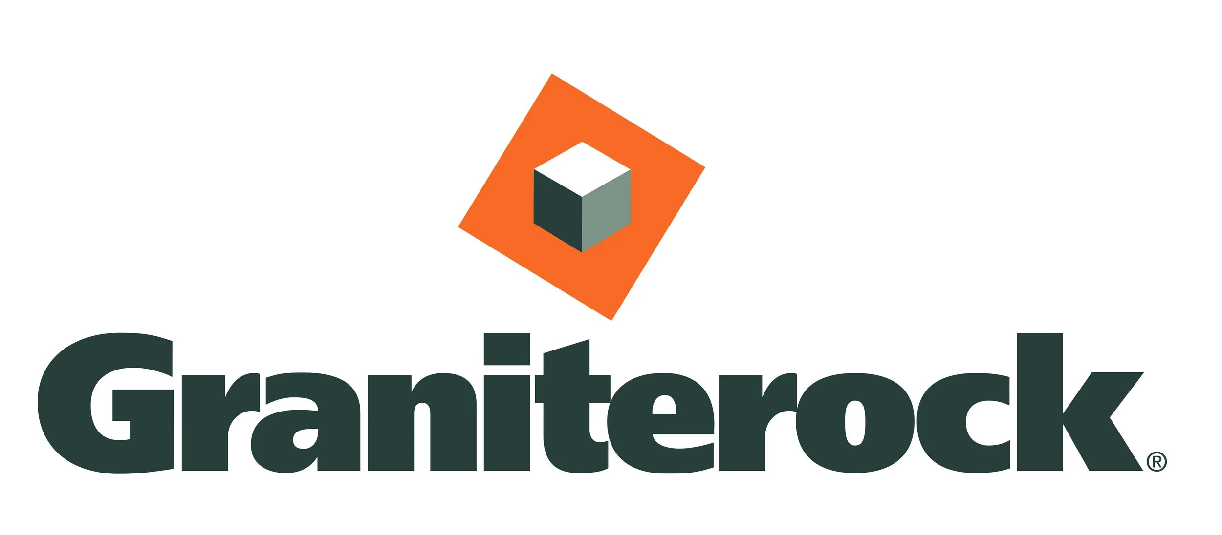 Graniterock logo with cube icon
