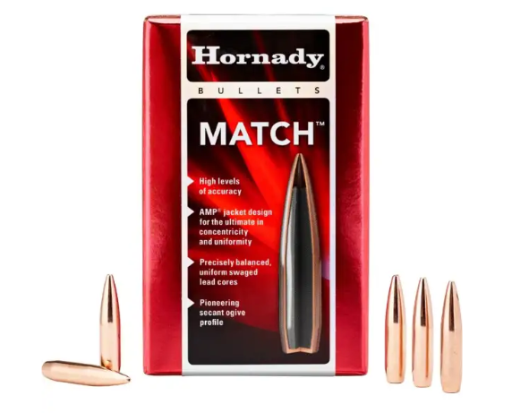 Hornady Match Bullets caliber .30 168grs BTHP (Geschosse) 30501