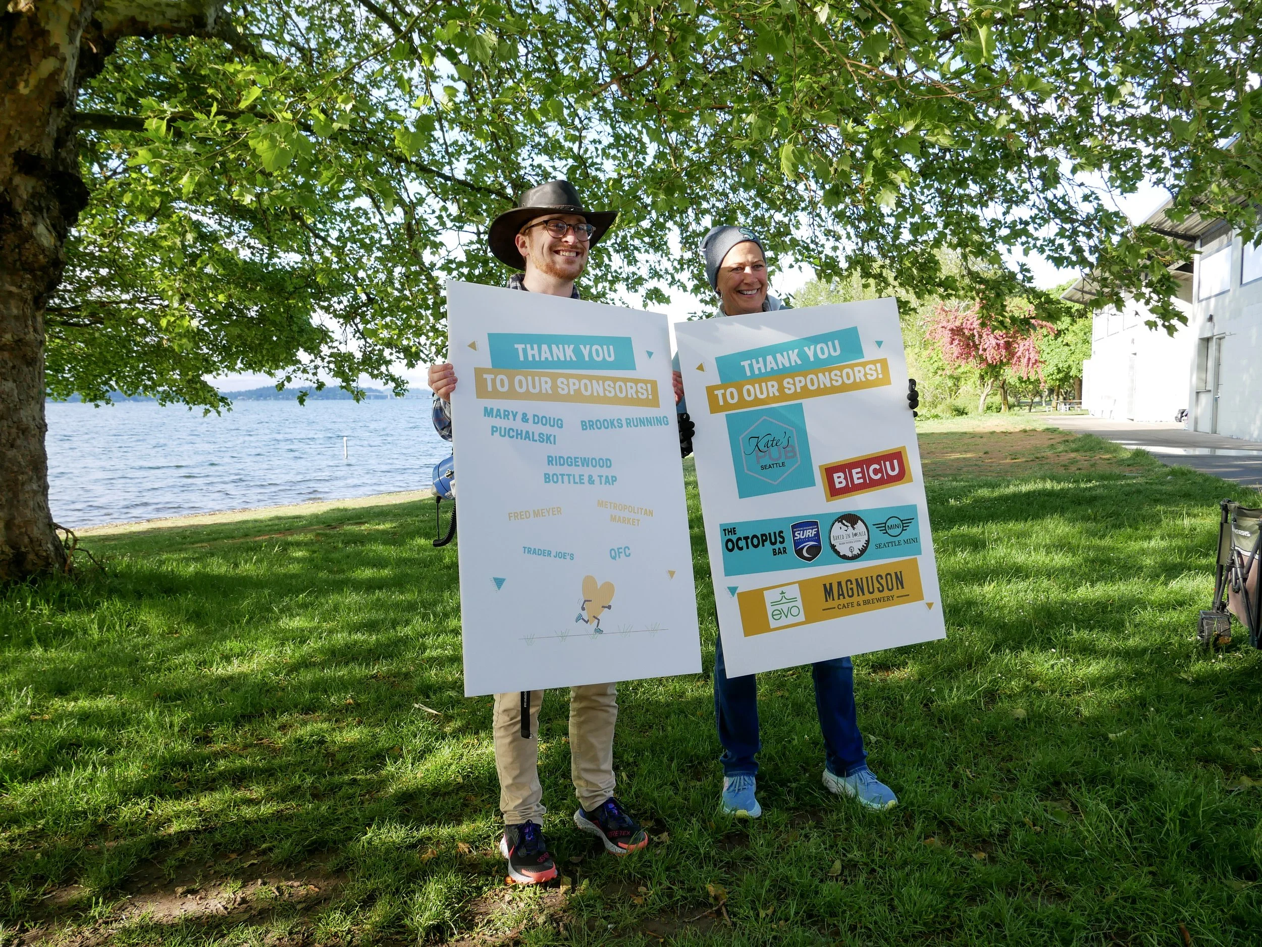 Run For Agape 5K Sponsor Thank-You signs