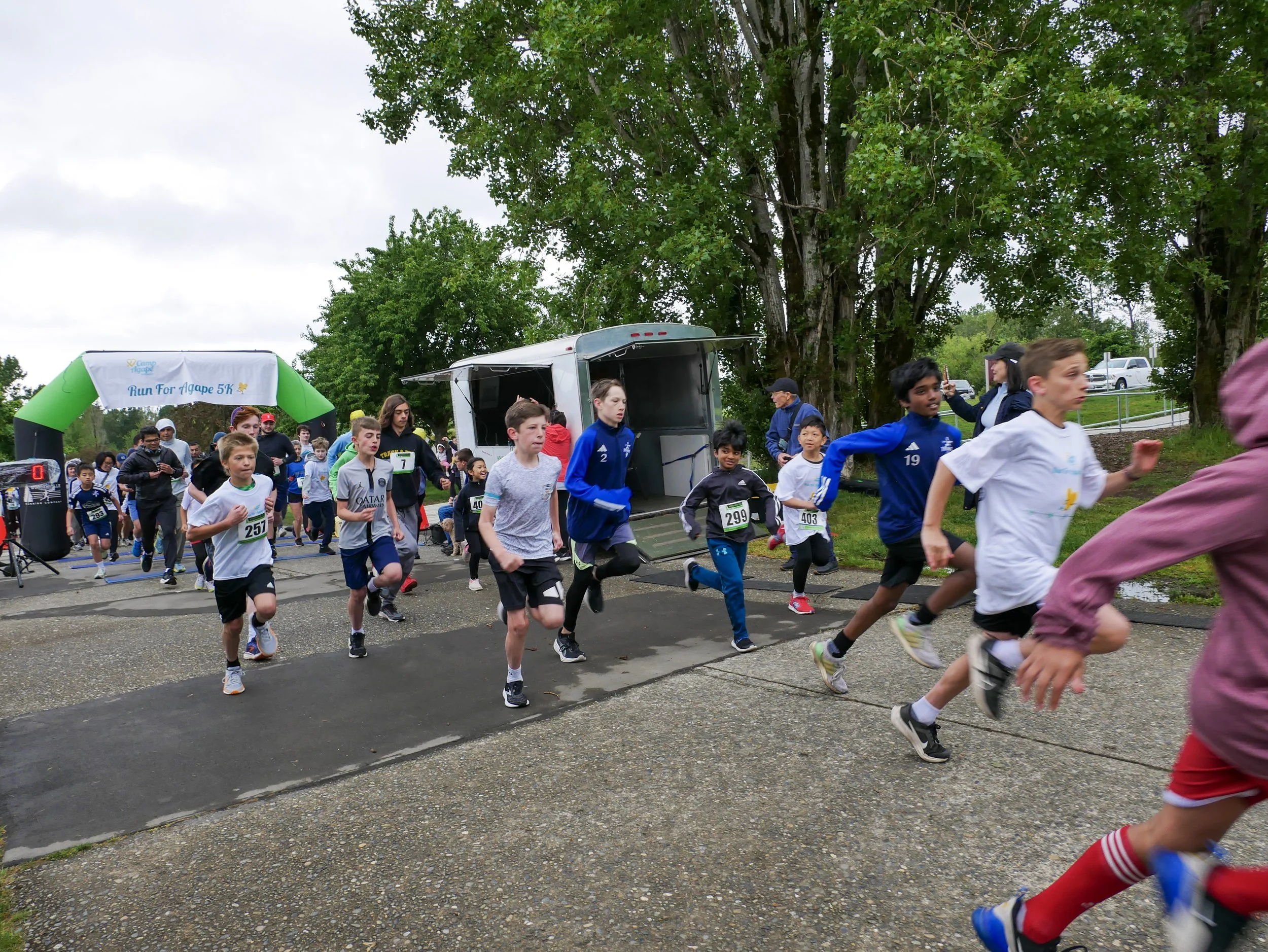Children running at the Run For Agape 5K
