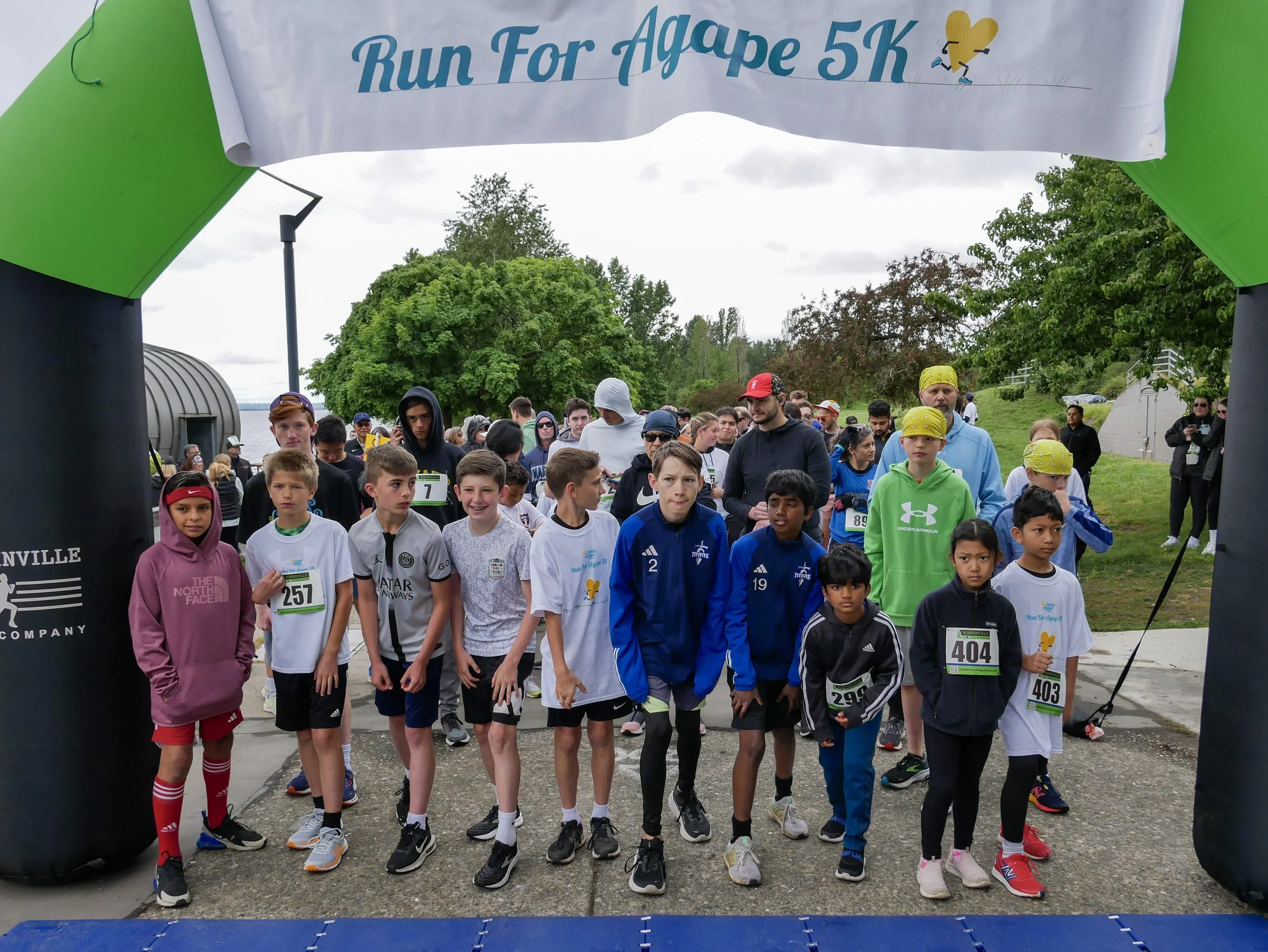 Run For Agape 5K runners at the start line