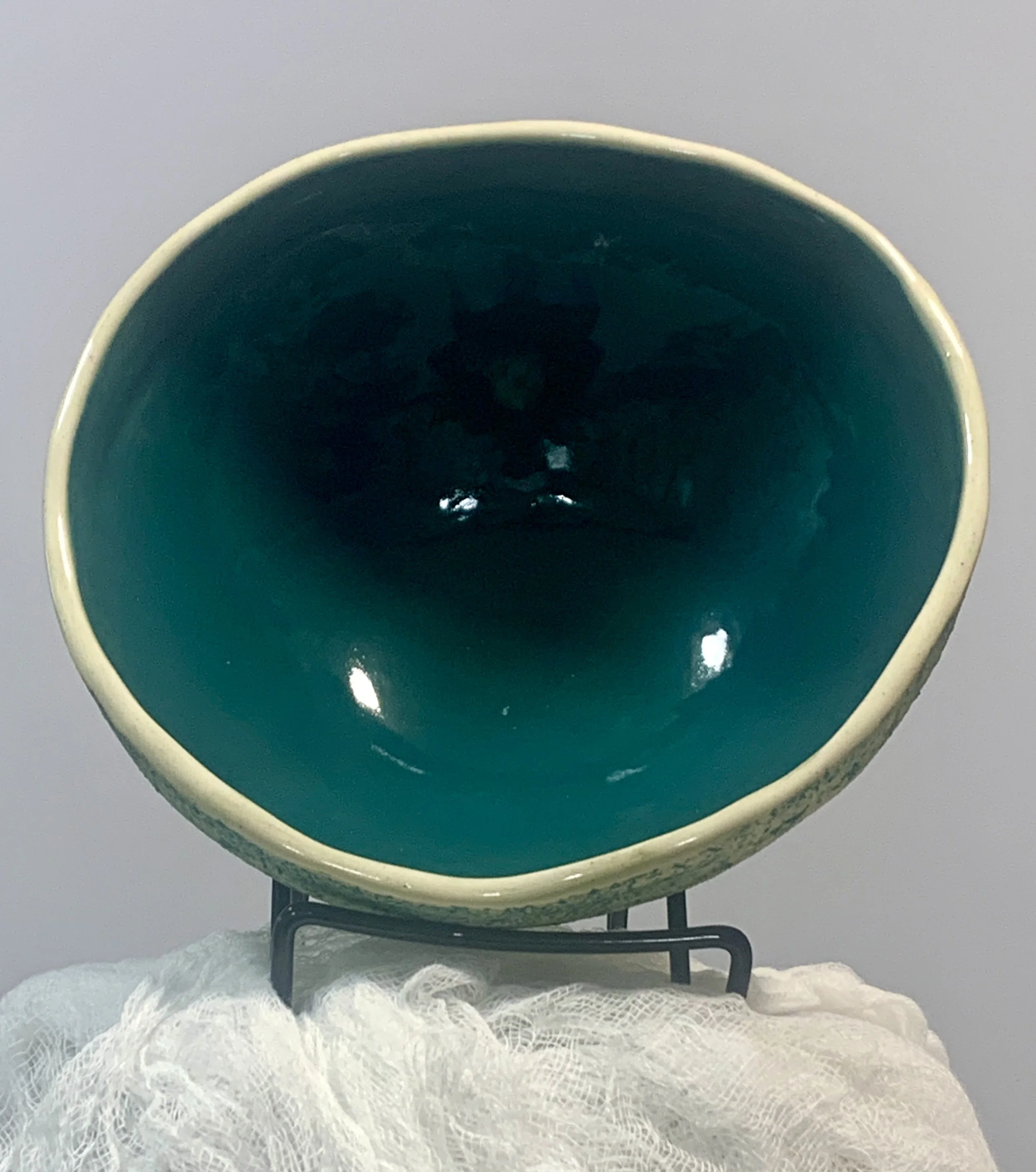Stunning Turquoise Blue Texture Bowl