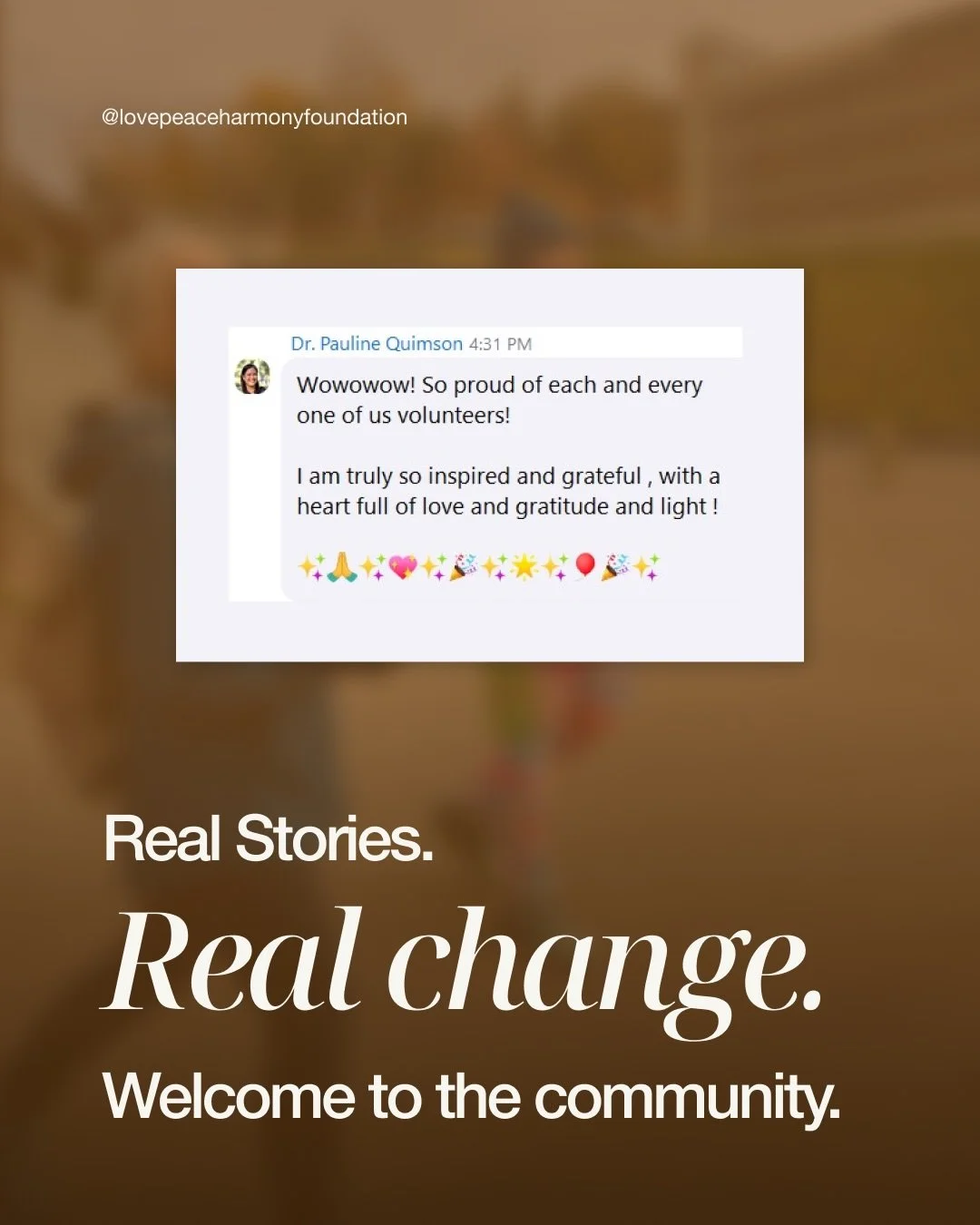 Your journey wasn&rsquo;t meant to be walked alone.
At Love Peace Harmony, we come together to share peace, grow, and support each other along the way.

In our community, transformation isn&rsquo;t just a goal&mdash;it&rsquo;s a practice we live ever