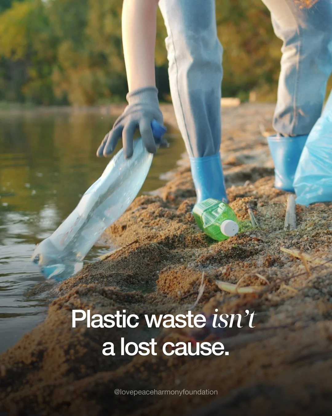 Plastic waste is everywhere, and it&rsquo;s time to stop accepting it as a problem we can&rsquo;t solve.
Every piece of plastic we throw away is an opportunity to create something that matters - something that gives back.

At Love Peace Harmony, we&r