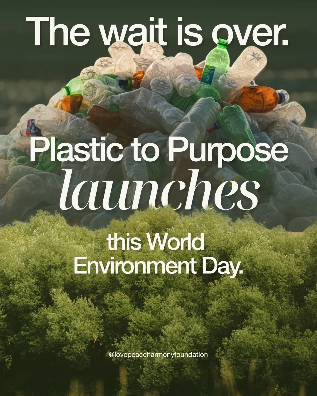 This is the moment we have been waiting for.

On World Environment Day, Love Peace Harmony is launching Plastic to Purpose, a sustainable education program created to help students experience environmental care in a way they can see, understand, and 