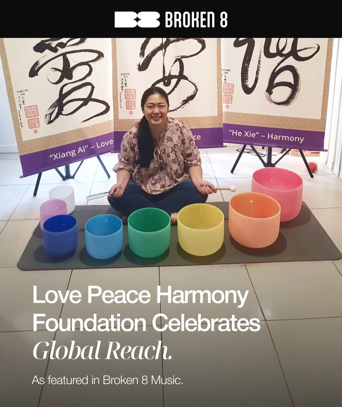 What begins as a simple song can become a shared experience of connection.

We are grateful to see Love Peace Harmony Foundation featured in Broken 8 Music, highlighting the global reach of the Love Peace Harmony song and the communities helping carr