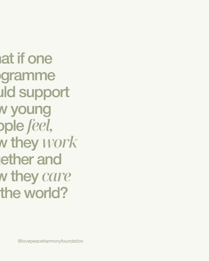Schools and community groups are often asked to choose between wellbeing support and practical learning.

Love Peace Harmony programmes are designed around the connection between the two.

A young person who feels calmer may be more able to listen.

