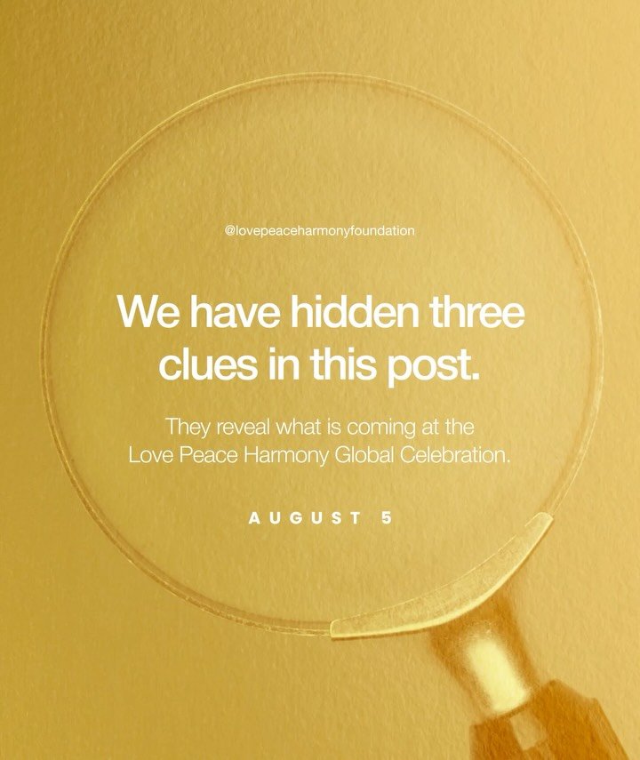 Some announcements are worth experiencing in the moment, surrounded by the people who have helped shape the journey.

The Love Peace Harmony Global Celebration will bring our worldwide community together to share what has been growing behind the scen