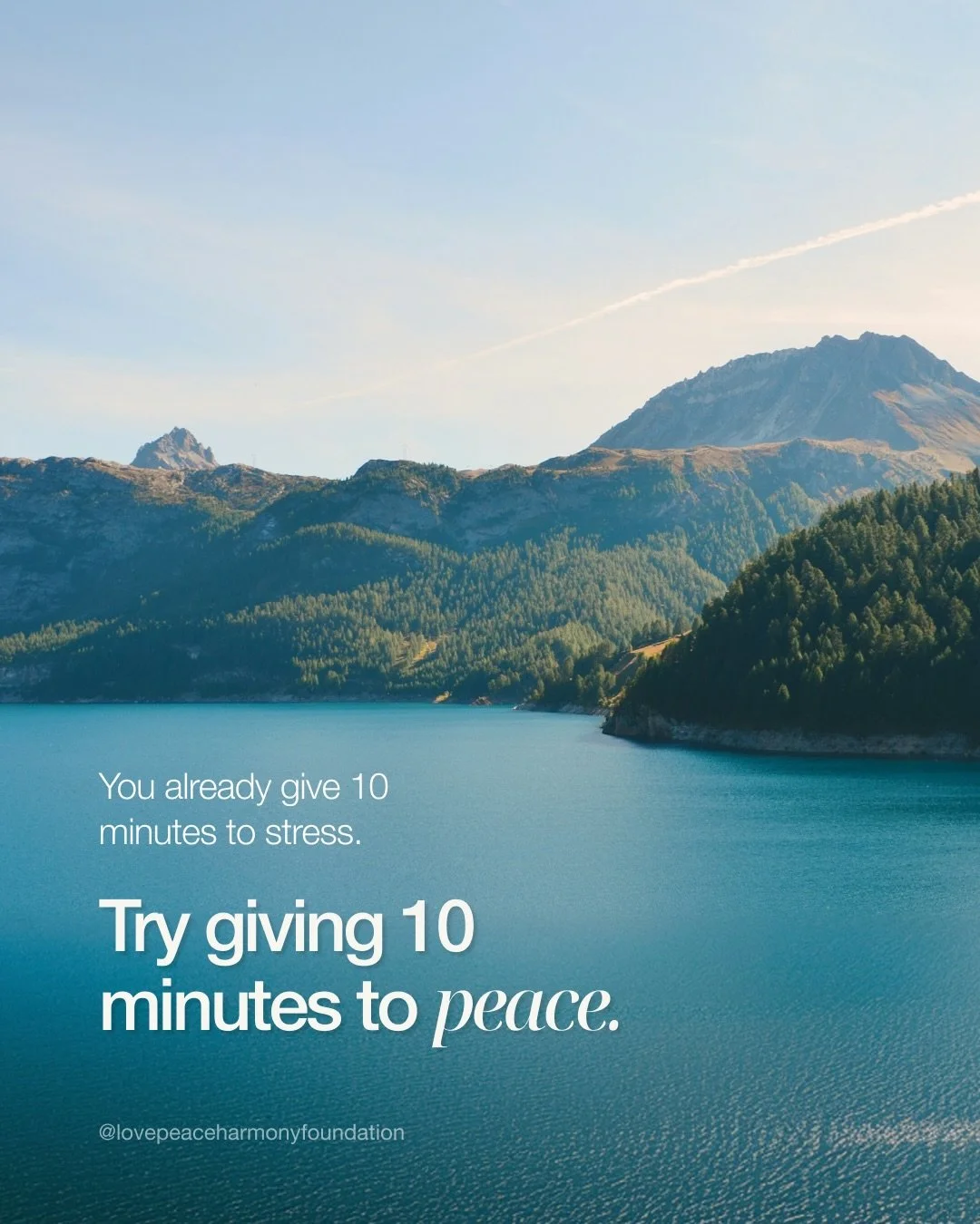 Think of how easily 10 minutes can disappear into scrolling, worrying, replaying conversations, or rushing from one task to the next before you have had a moment to check in with yourself.

The daily Love Peace Harmony practice offers a simple way to