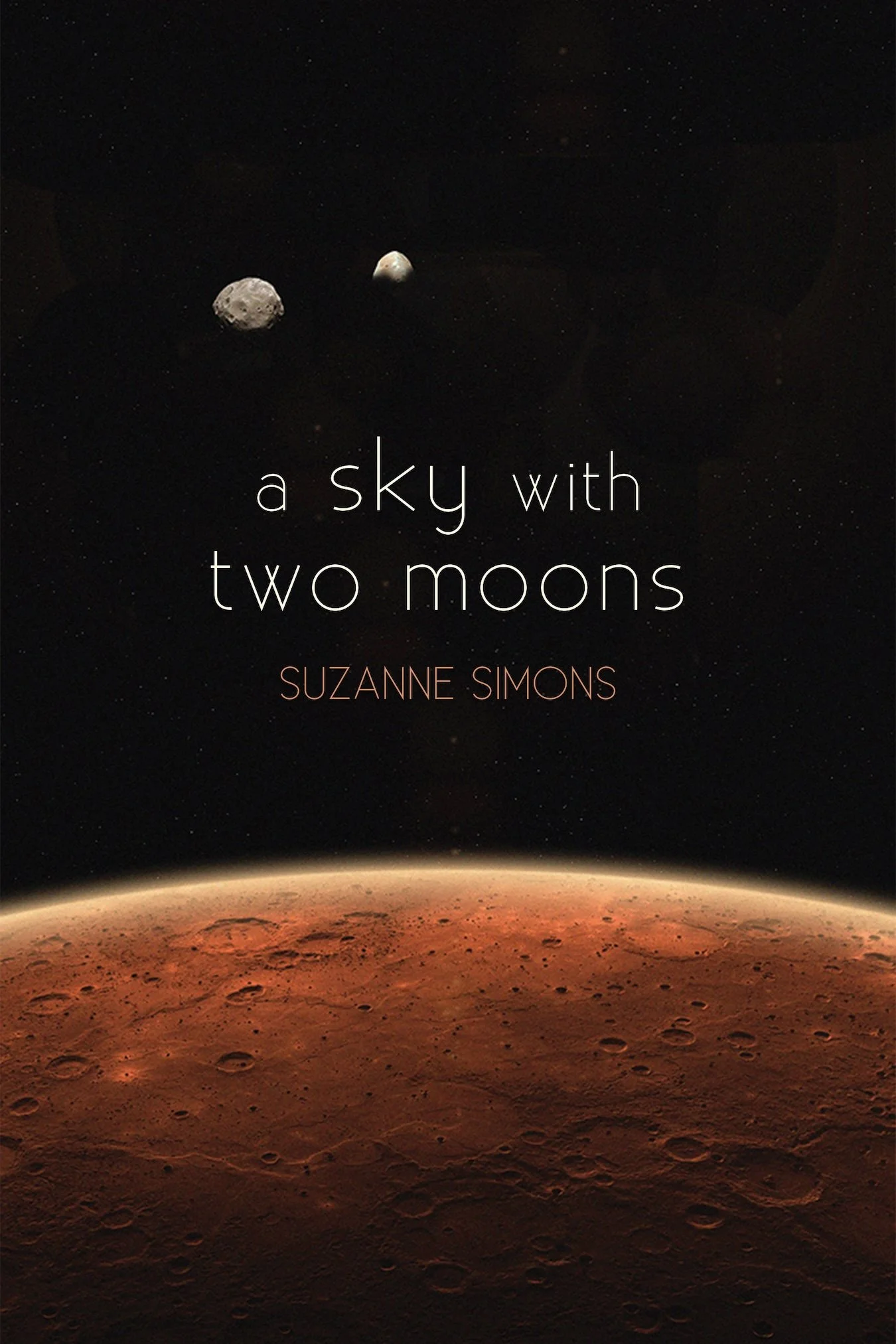 Cover of sky with two moons by Suzanne Simons poet