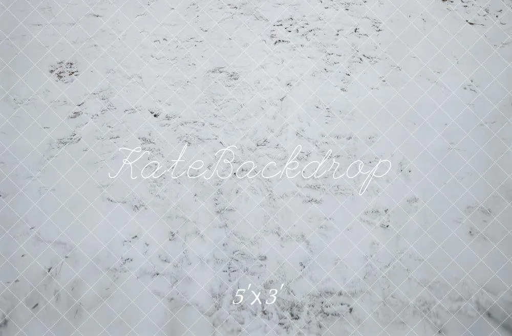 Red Barn Snowy Pine Trees & Winter Snowy Ground Floor (2pc) - Kate Backdrop - Micro Fiber - 12'x8' (2 of 2)