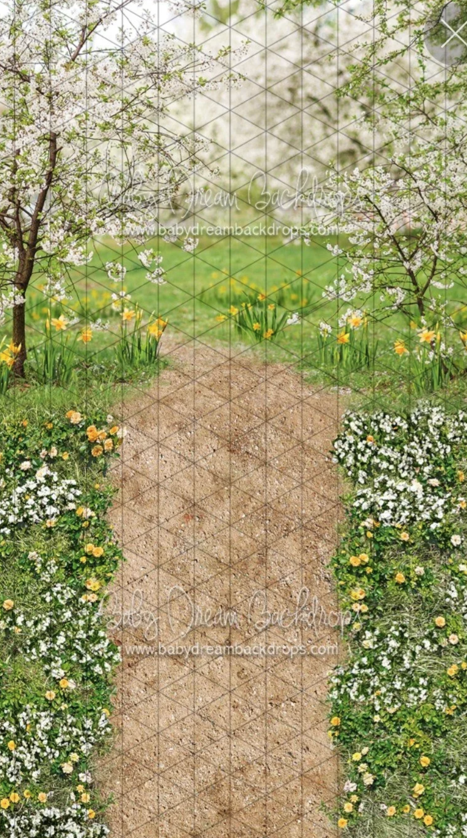 Simple Spring Path Sweep - Baby Dreams - Fleece - 8'x14'