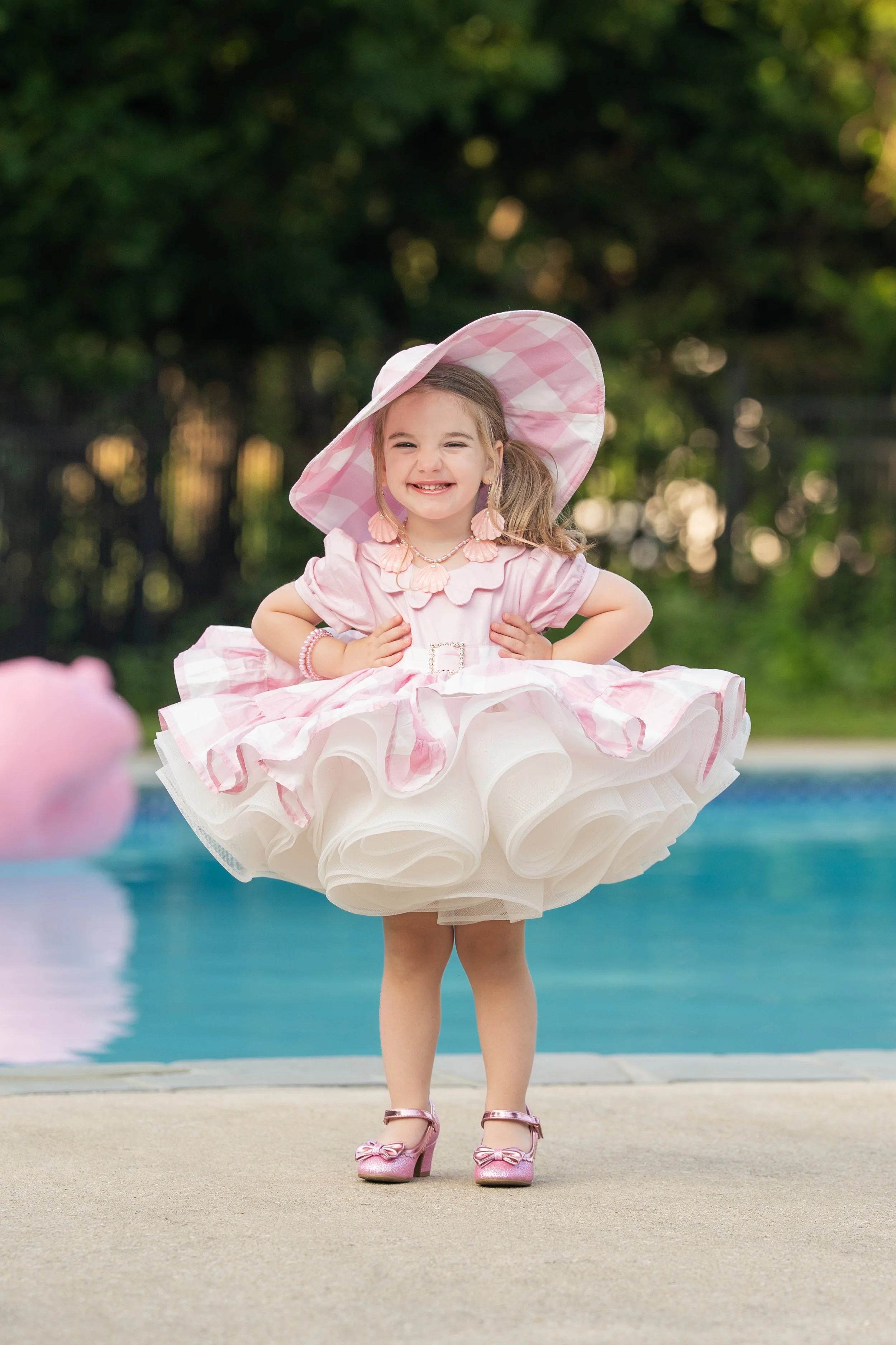 Mararte Workshop - Barbi Dress w/bloomers, hat, shoes, and accessories - 2/3t *$95*