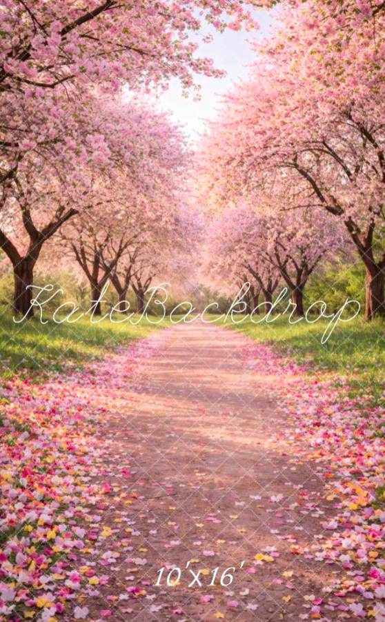 Spring Cherry Blossom Path - Kate Backdrops- Sweep - 10'x16'