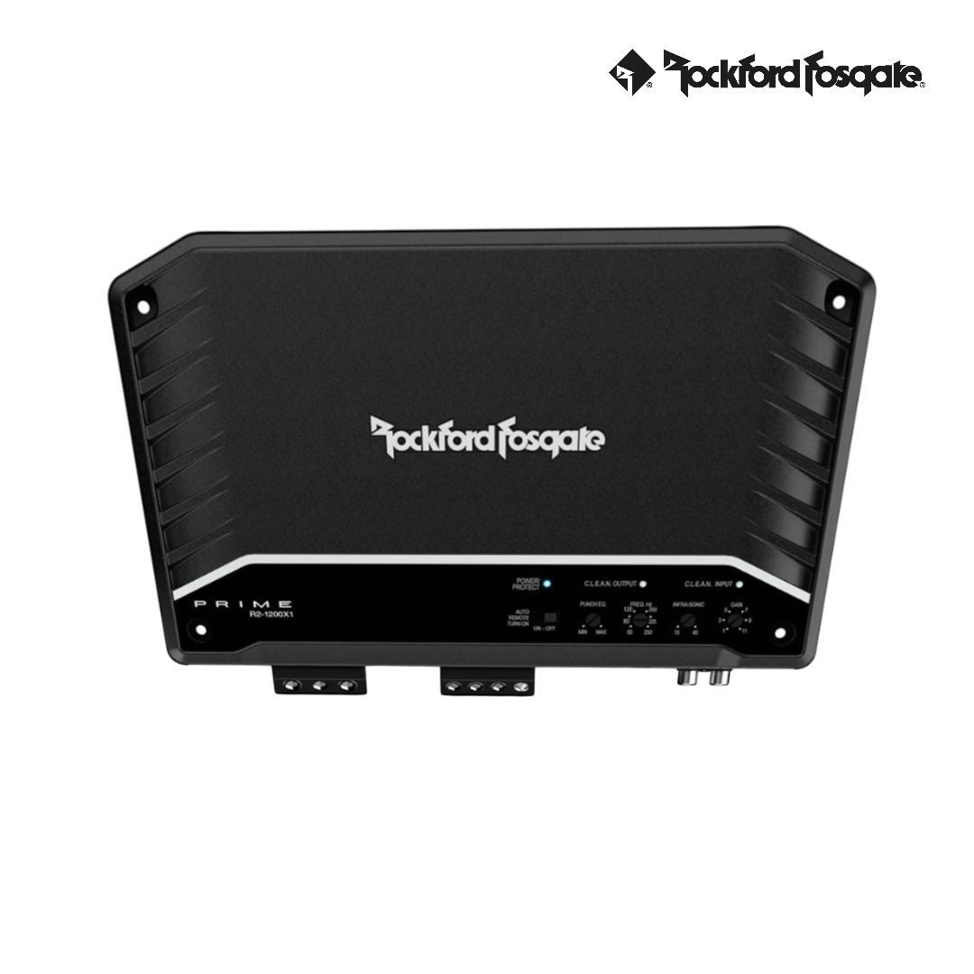 Prime Series mono subwoofer amplifier — 1,200 watts RMS x 1 at 1 ohm R2-1200X1