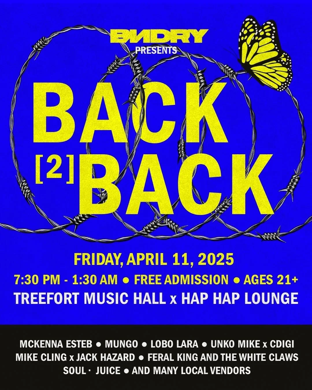 BNDRY PRESENTS BACK [2] BACK | TREEFORT MUSIC HALL