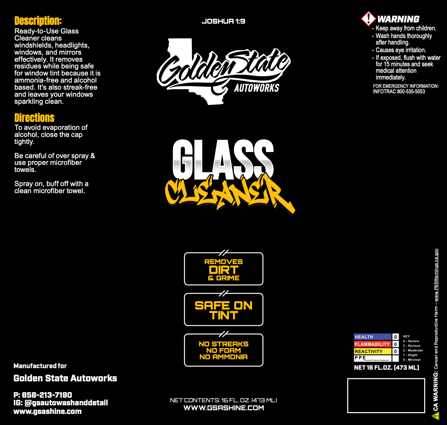 Streak-free car detailing spray for quick exterior touch-ups