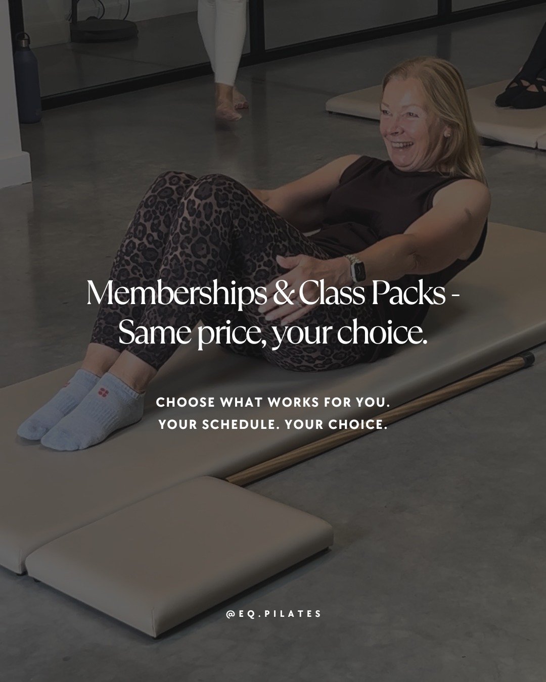 Good news! Whether you choose a Membership or a Class Pack, you&rsquo;re getting great value - just in a way that suits your life and schedule 🙌

✨ Memberships = best value if you want to make Pilates a regular habit
✨ Class Packs = total flexibilit