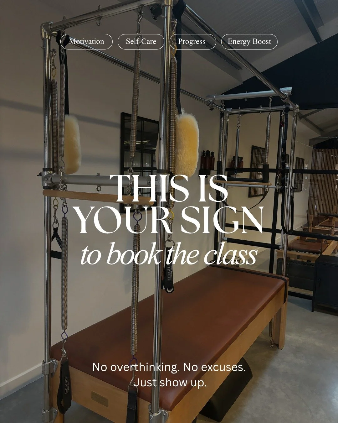 This is your sign ✨

Stop thinking about it&hellip; just book the class.

At EQ Pilates, we offer Mat, Cadillac, Reformer &amp; Joe&rsquo;s Gym sessions - whatever your level, we&rsquo;ve got you covered.

All in a supportive, welcoming environment w