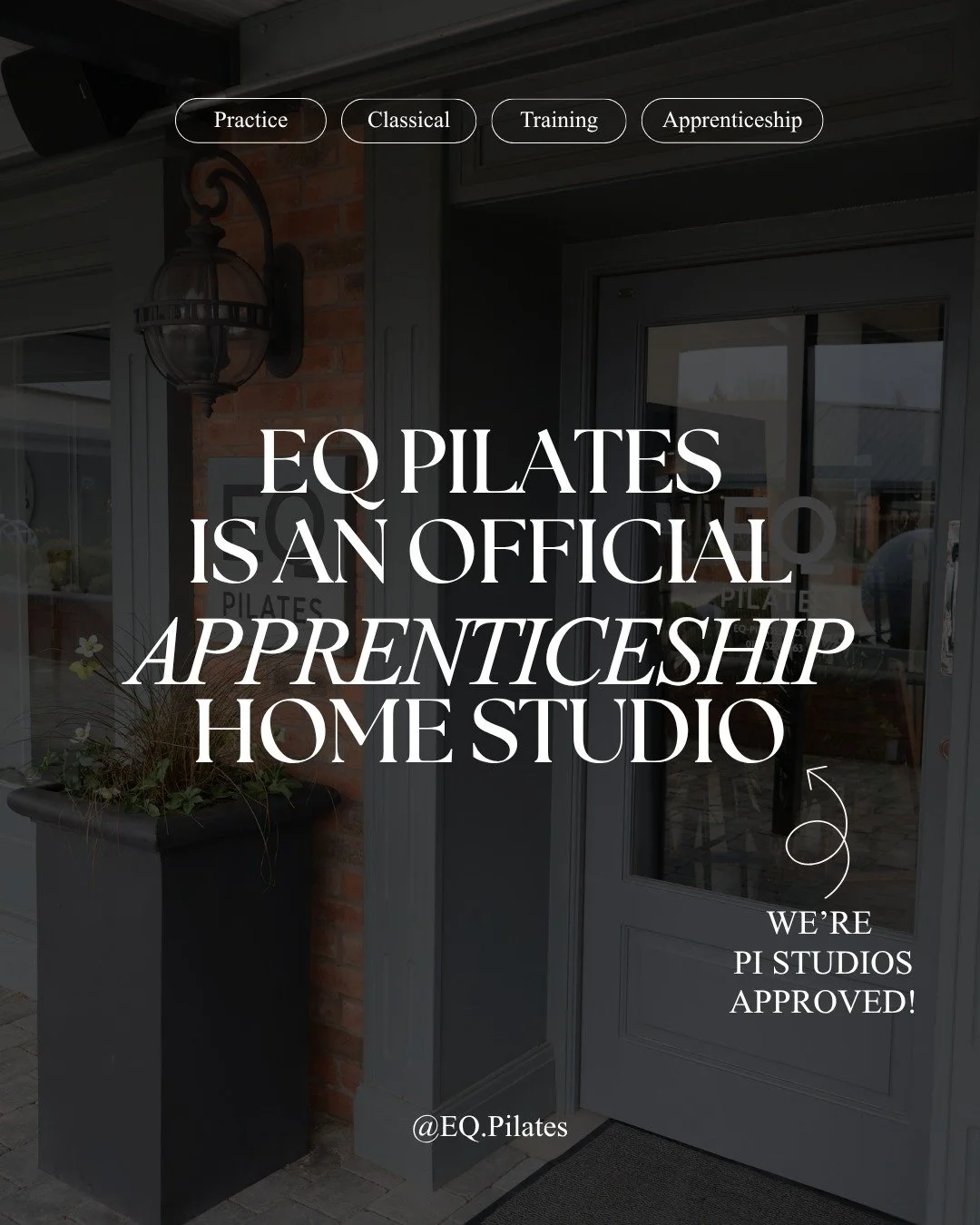 Big news ✨

EQ Pilates is now an approved Home Studio for @pistudiopilates PI Studio&rsquo;s Fully Comprehensive Classical Pilates Teacher Training 🎓

This means you can complete your apprenticeship with us - right here in the Midlands. Your private