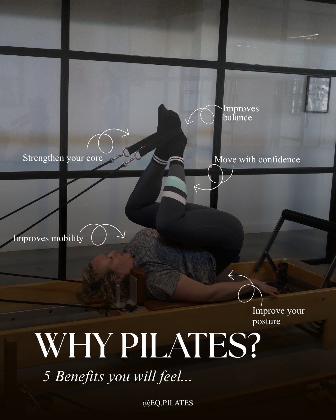 Why Pilates? ✨

Because feeling strong is just as important as looking strong.

But more than that - it helps you move better, feel better, and take time for yourself.

Whether you&rsquo;re a beginner or experienced, Pilates meets you where you are a