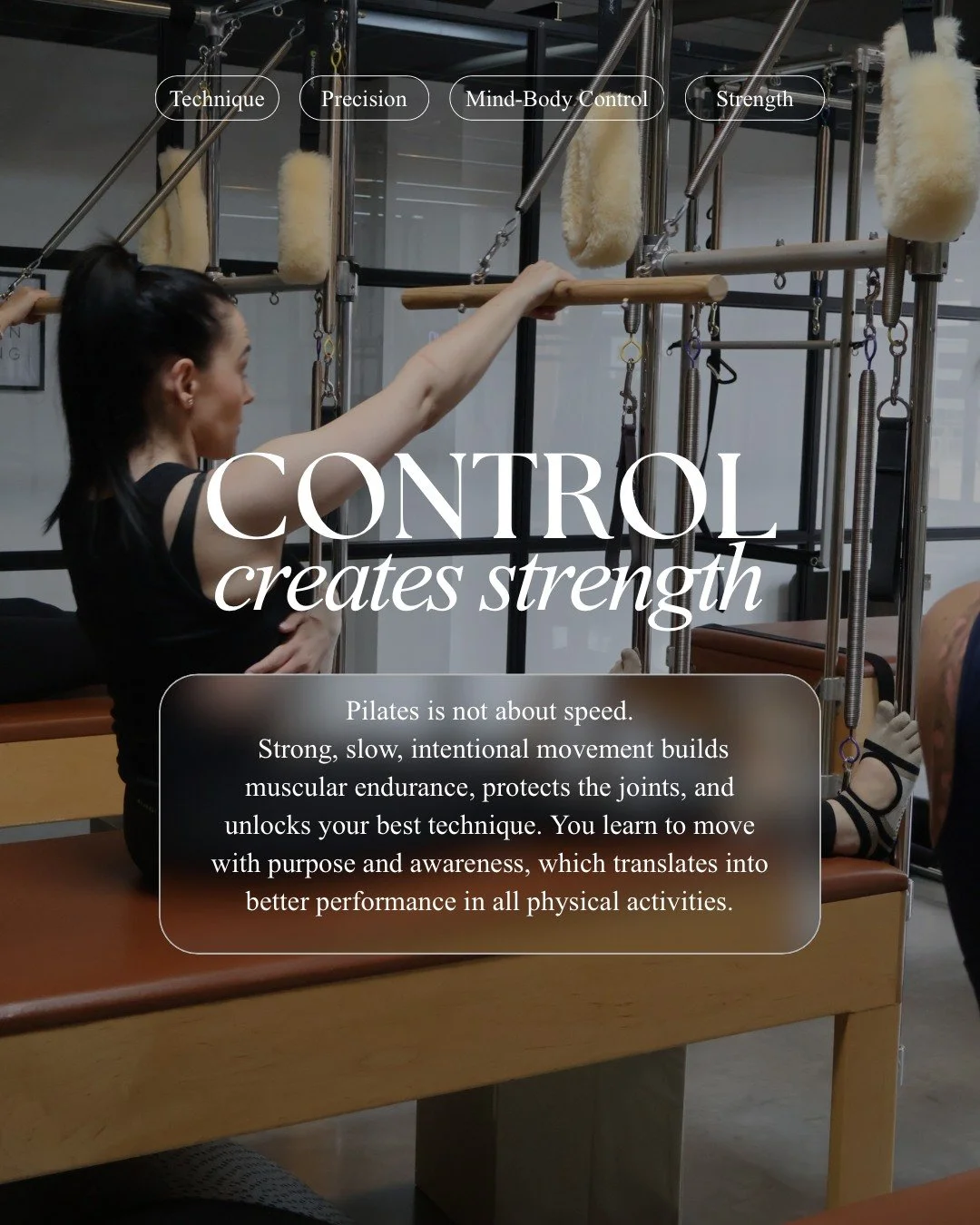 Control isn&rsquo;t about moving less - it&rsquo;s about moving with intention ✨

At EQ Pilates, every slow, precise movement builds strength from the inside out. Better technique. Better awareness. Better performance in everything you do.

Because r