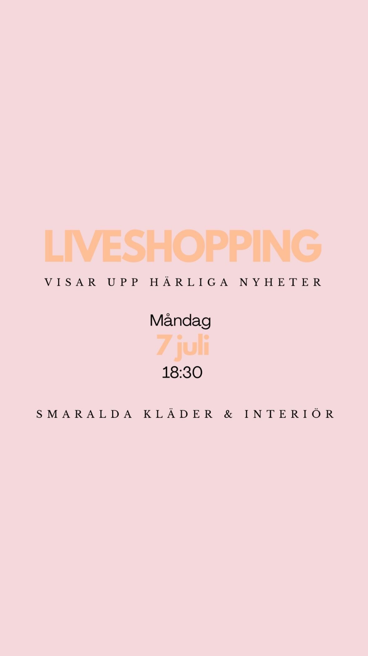 Liveshopping hos oss med fräscha news💛 Tagga två vänner nedan så är du med i utlottningen av en hemlig, lyxig vinst!