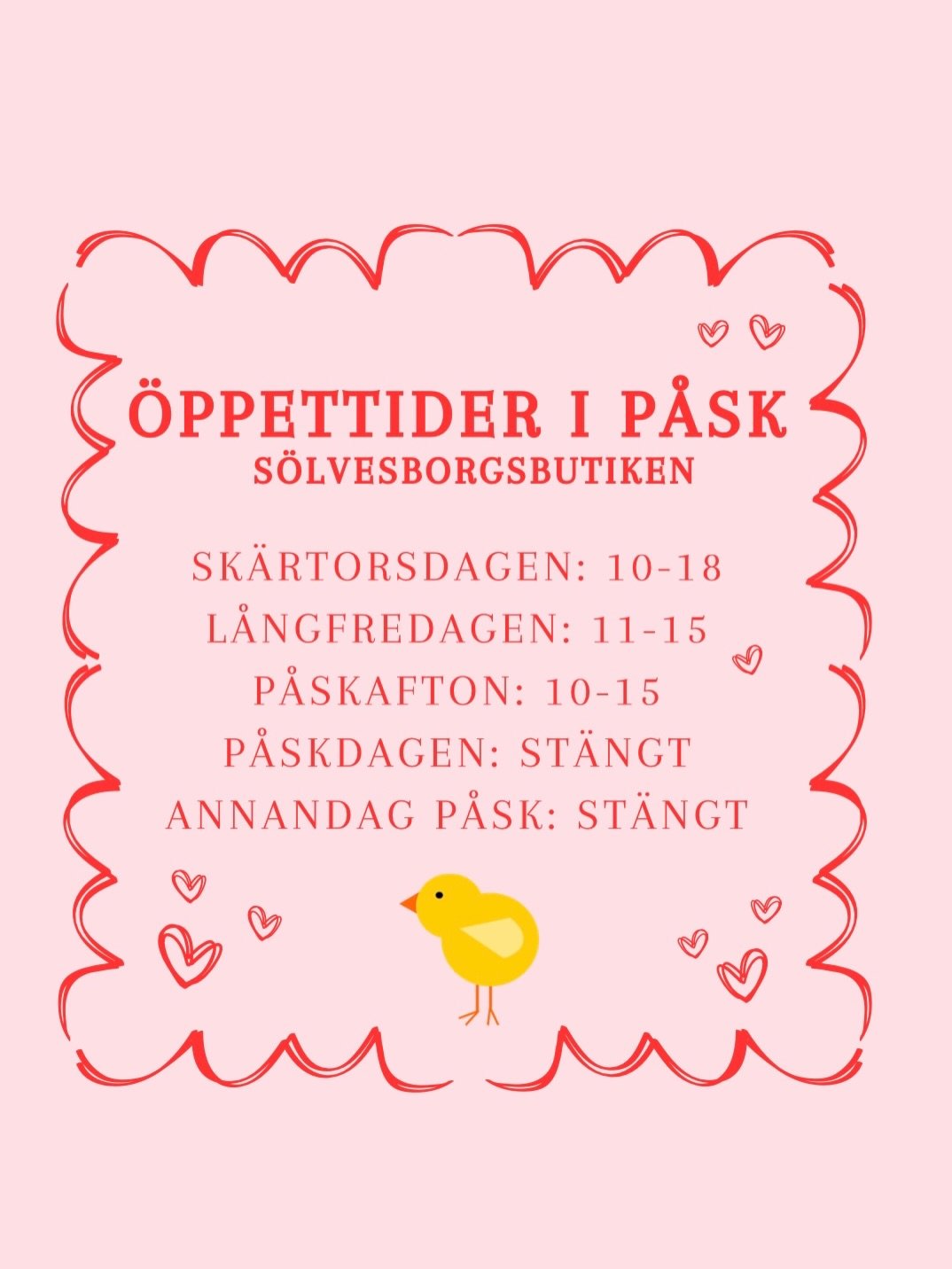 V&Aring;RA &Ouml;PPETTIDER I P&Aring;SK f&ouml;r samtliga butiker🐣 s&ouml;lvesborg - karlskrona - borgholm - simrishamn 💛 HOPPAS VI SES!!💘