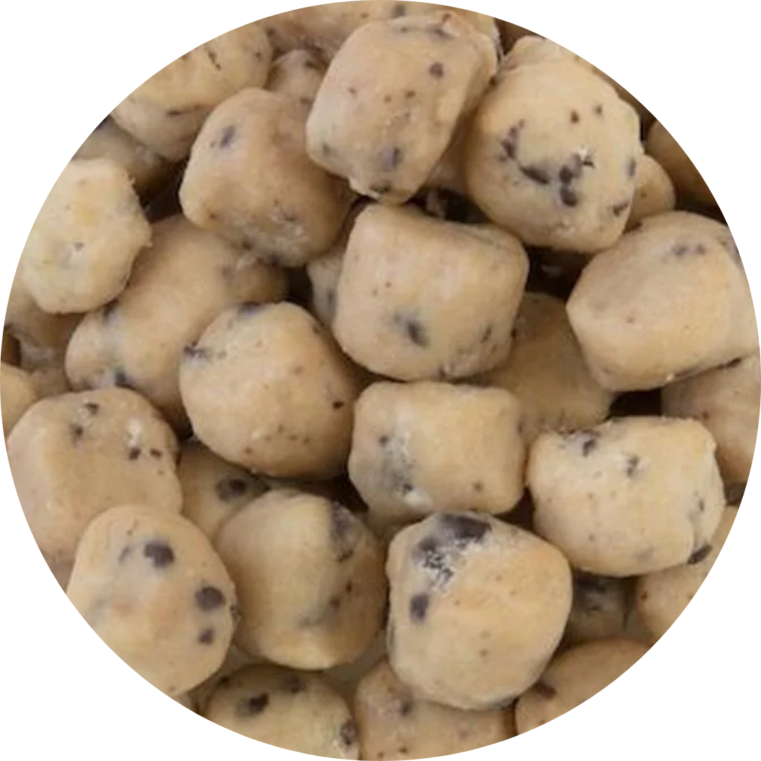 Raw chocolate chip cookie dough balls