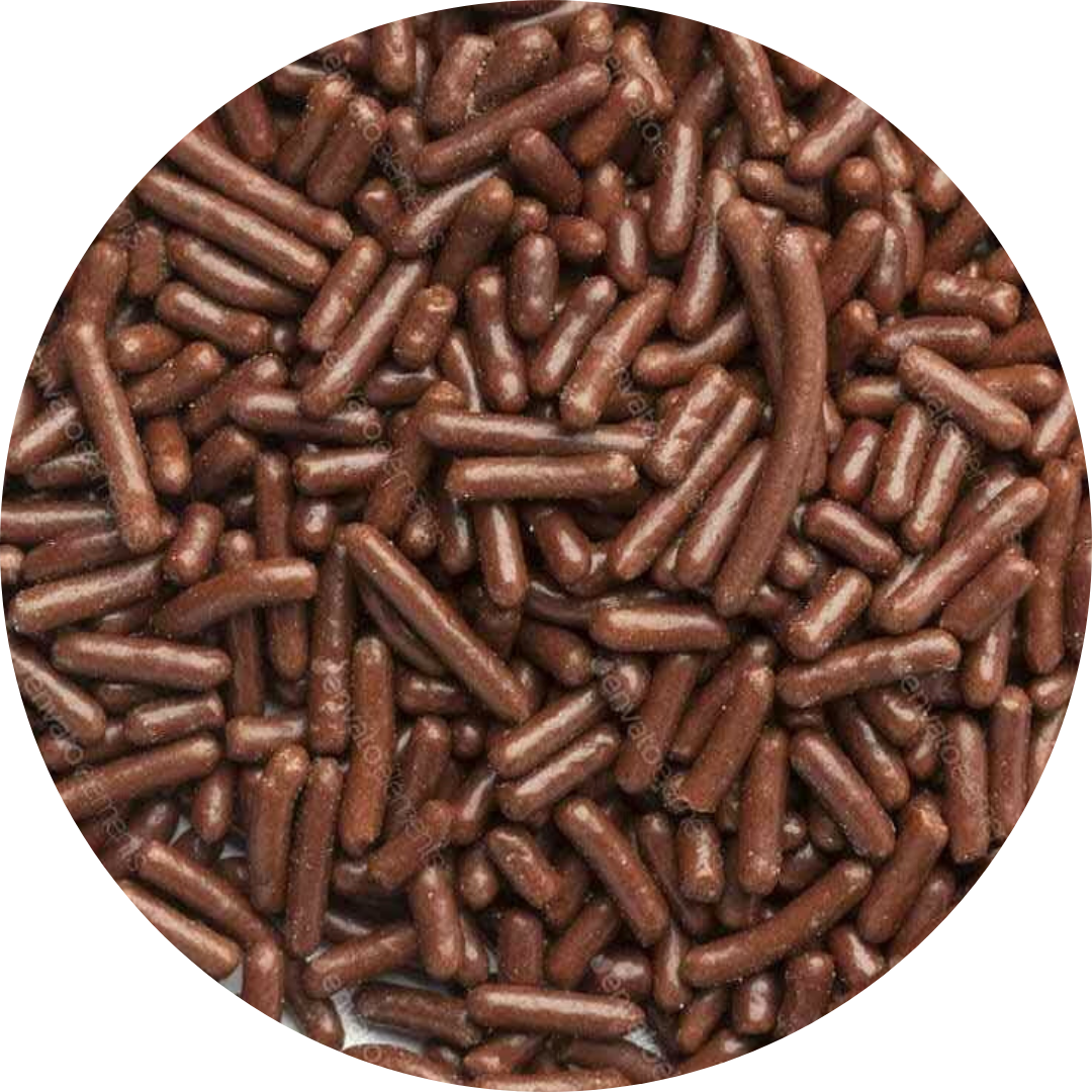 Close-up of small brown pellet-shaped food, likely animal or bird feed.