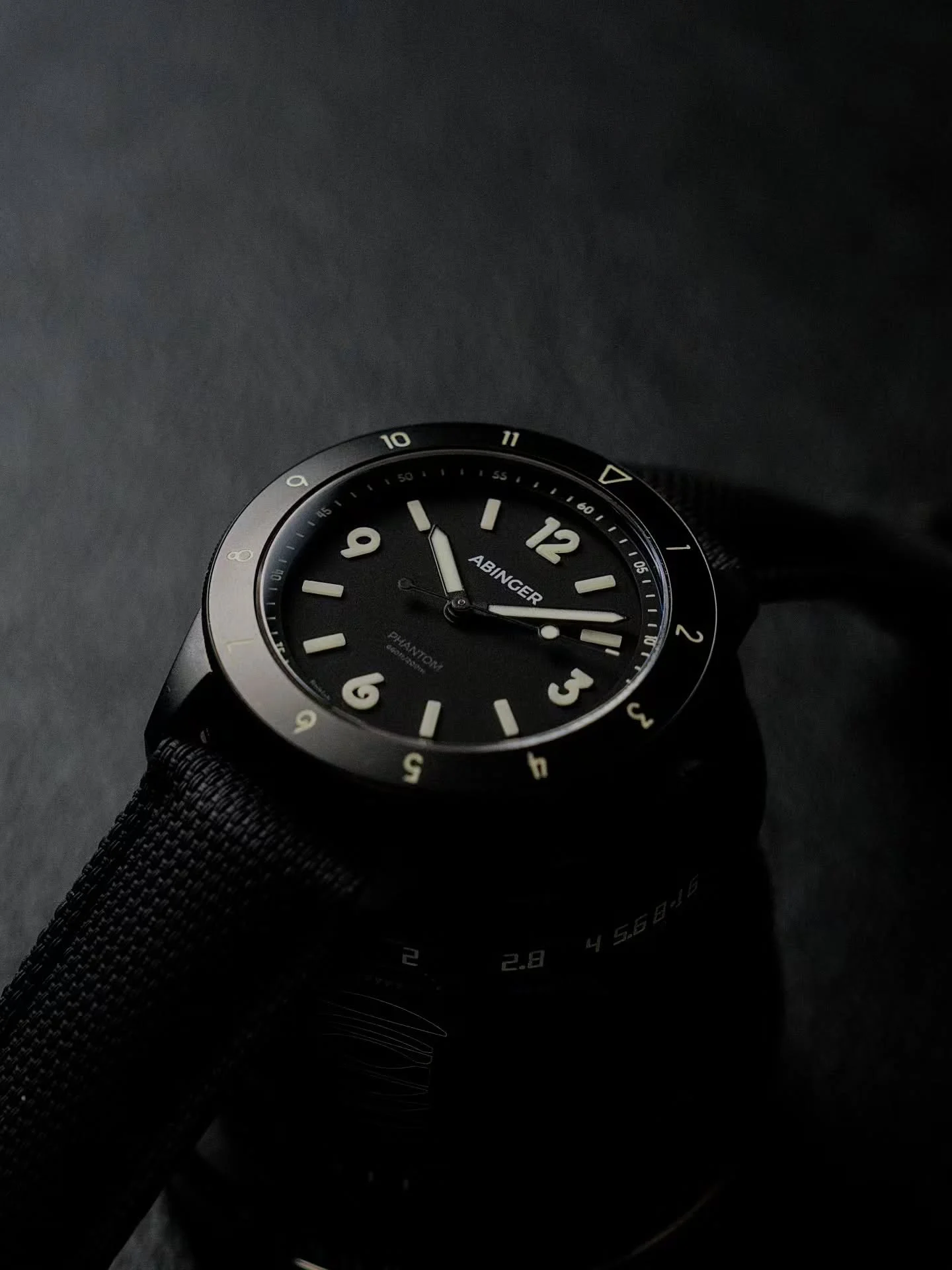 NOX - The Nox variant is the ultimate stealth execution. It features a deep, light absorbing matte black dial with raised, solid multi layered C3 lume blocks serving as indices. Coupled with heavily coated sword hands, the Nox delivers a powerful, pr