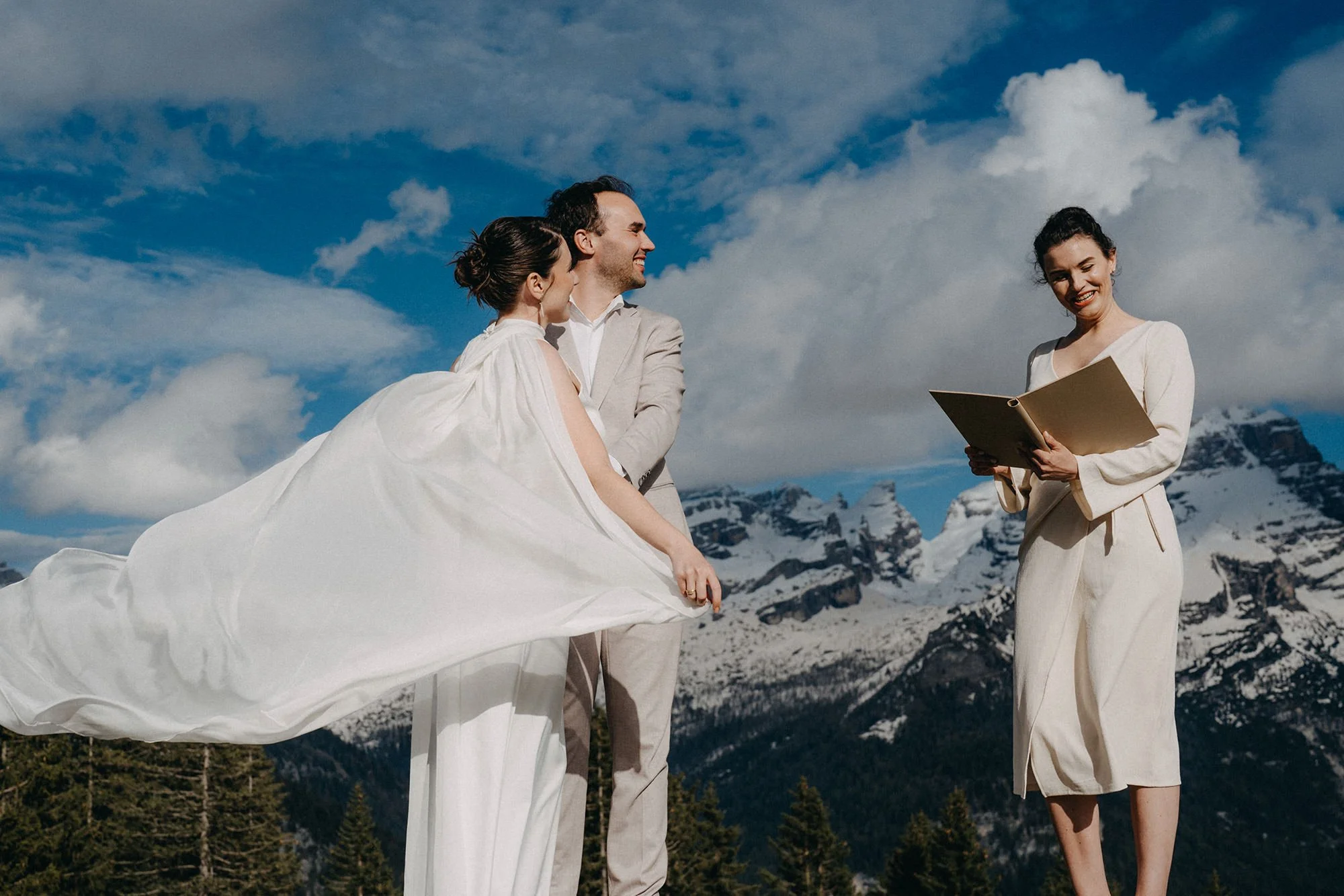Hochzeit auf dem Berg Italien