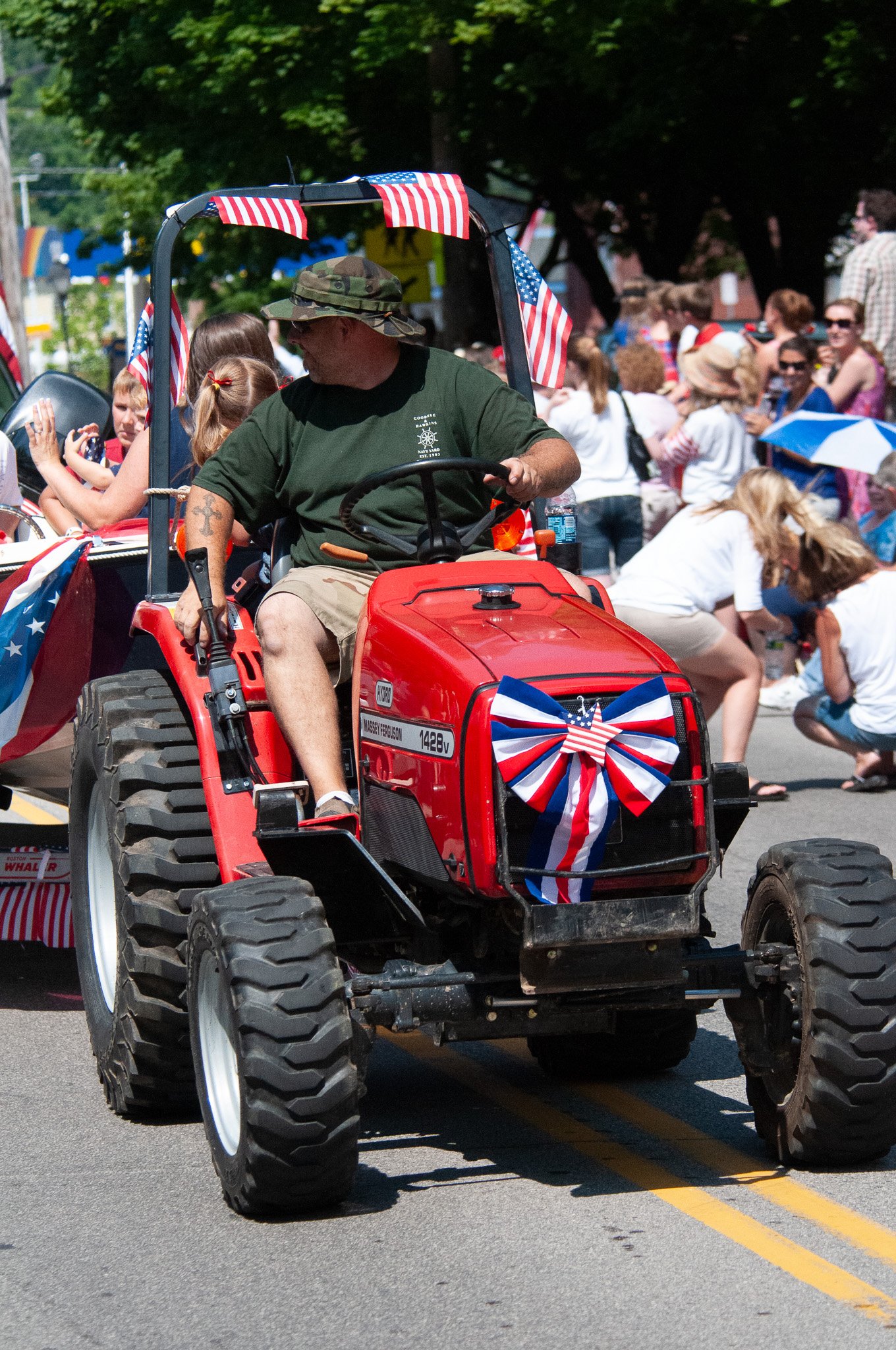 Red, White, and Blue Tractor