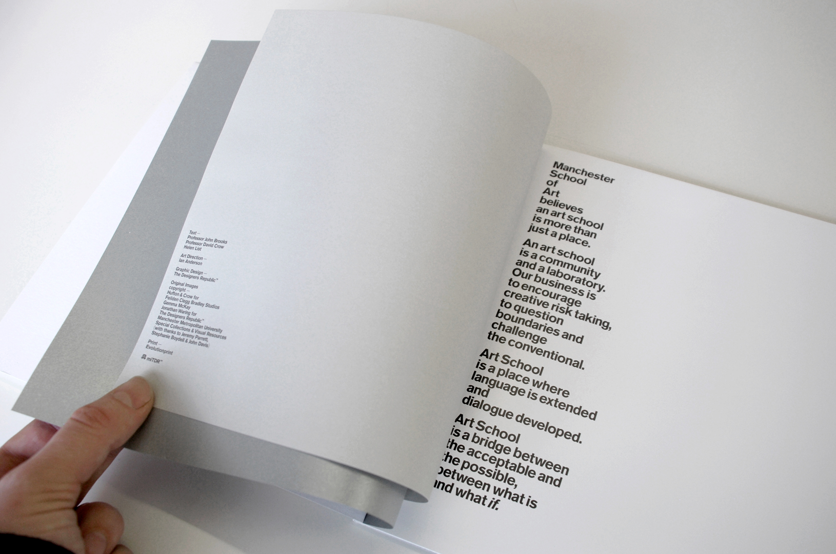 Manchester School of Art
Benzie Book – New School
(inner pages)