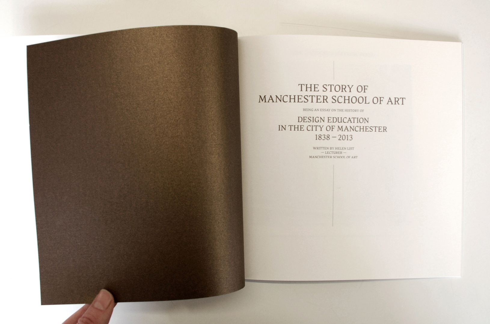 Manchester School of Art
Benzie Book – Old School 
(inner pages)