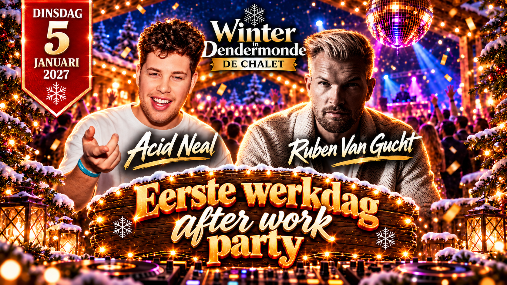 Eerste werkdag after work party ft. Ruben Van Gucht &amp; Acid Neal