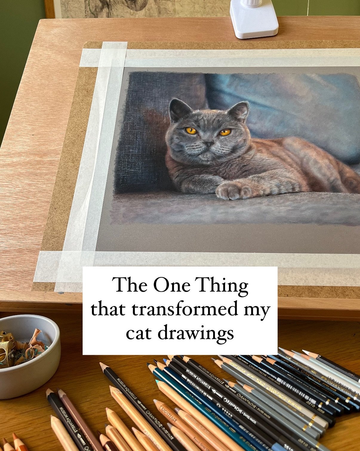 Here&rsquo;s why a good reference photo is not always helpful:

You try to replicate every detail instead of interpreting what you see. You zoom in and lose sight of the whole cat. You second-guess your instincts about colour and fur direction.

My d